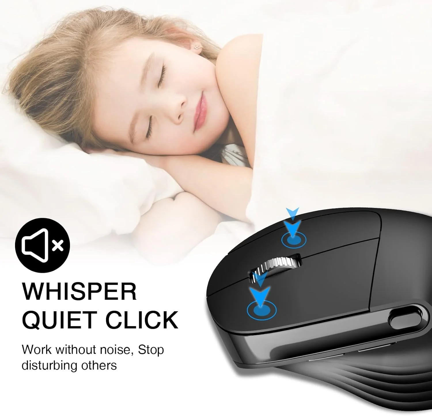cimetech Wireless Mice Vertical Mouse Advanced Ergonomic USB Receiver Black DEMO - Image 6