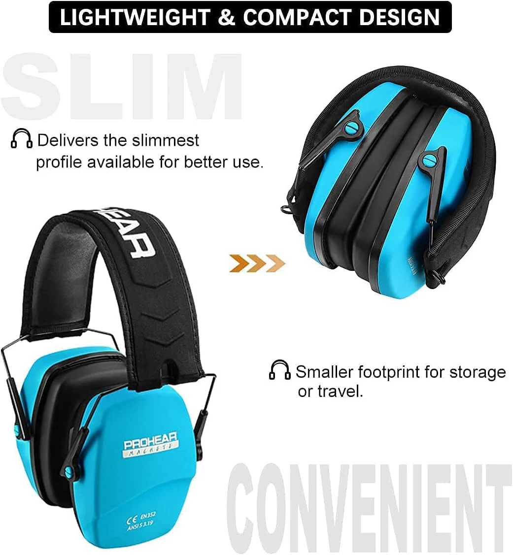 PROHEAR Work Safety Equipment & Gear Noise Reduction Earmuffs Blue Size NEW - Image 5