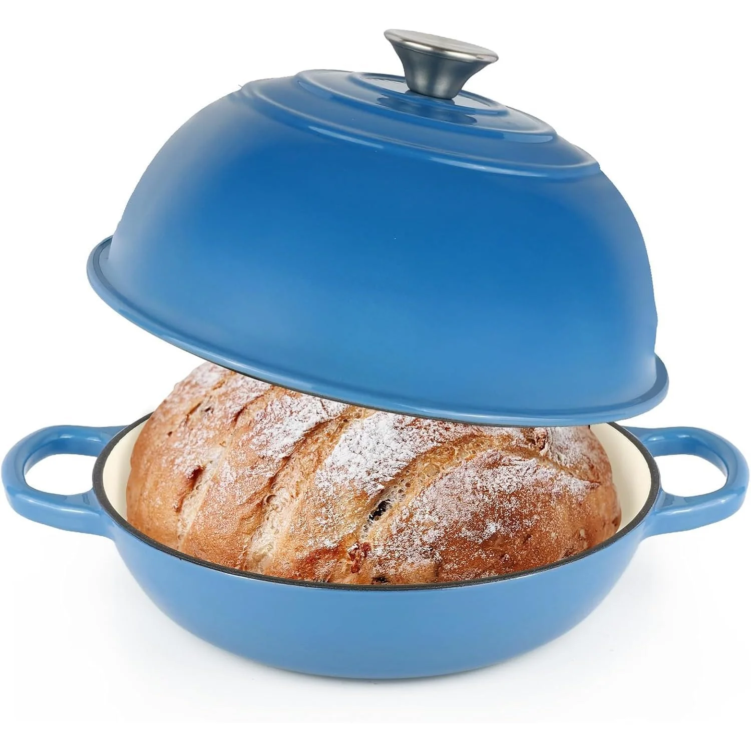 Quintin 6 Dutch Ovens Quart Enameled Cast Iron Dutch Oven Pot with Lid, NEW