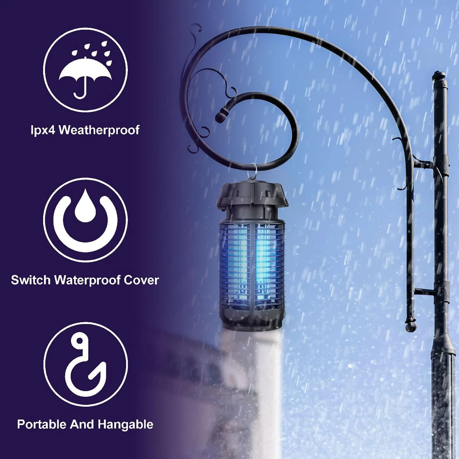 Anyuainiya Traps Mosquito Zapper Electric Bug Killer Outdoor Pest Control NEW - Image 7