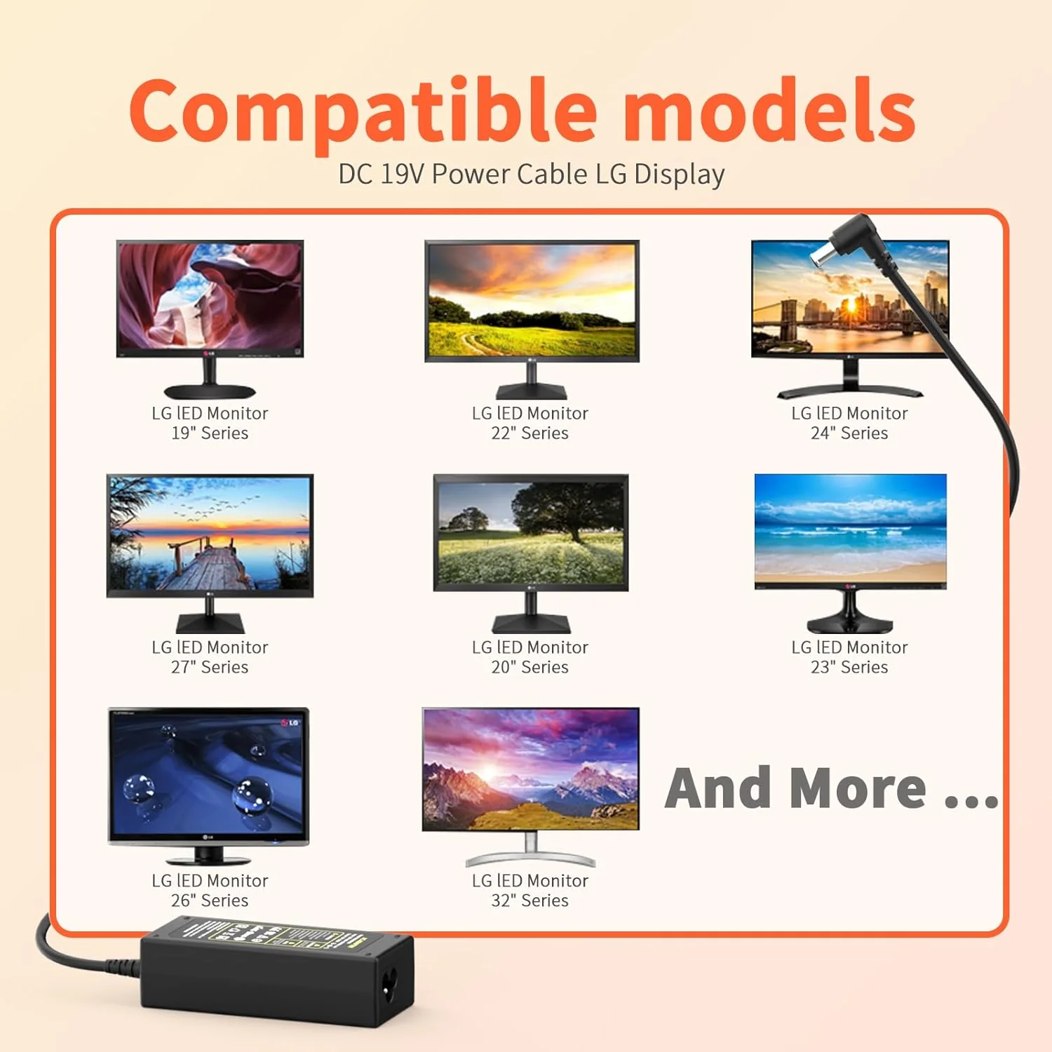 shefor Power Power Supplies Supply Adapter Compatible with LG Electronics NEW - Image 4