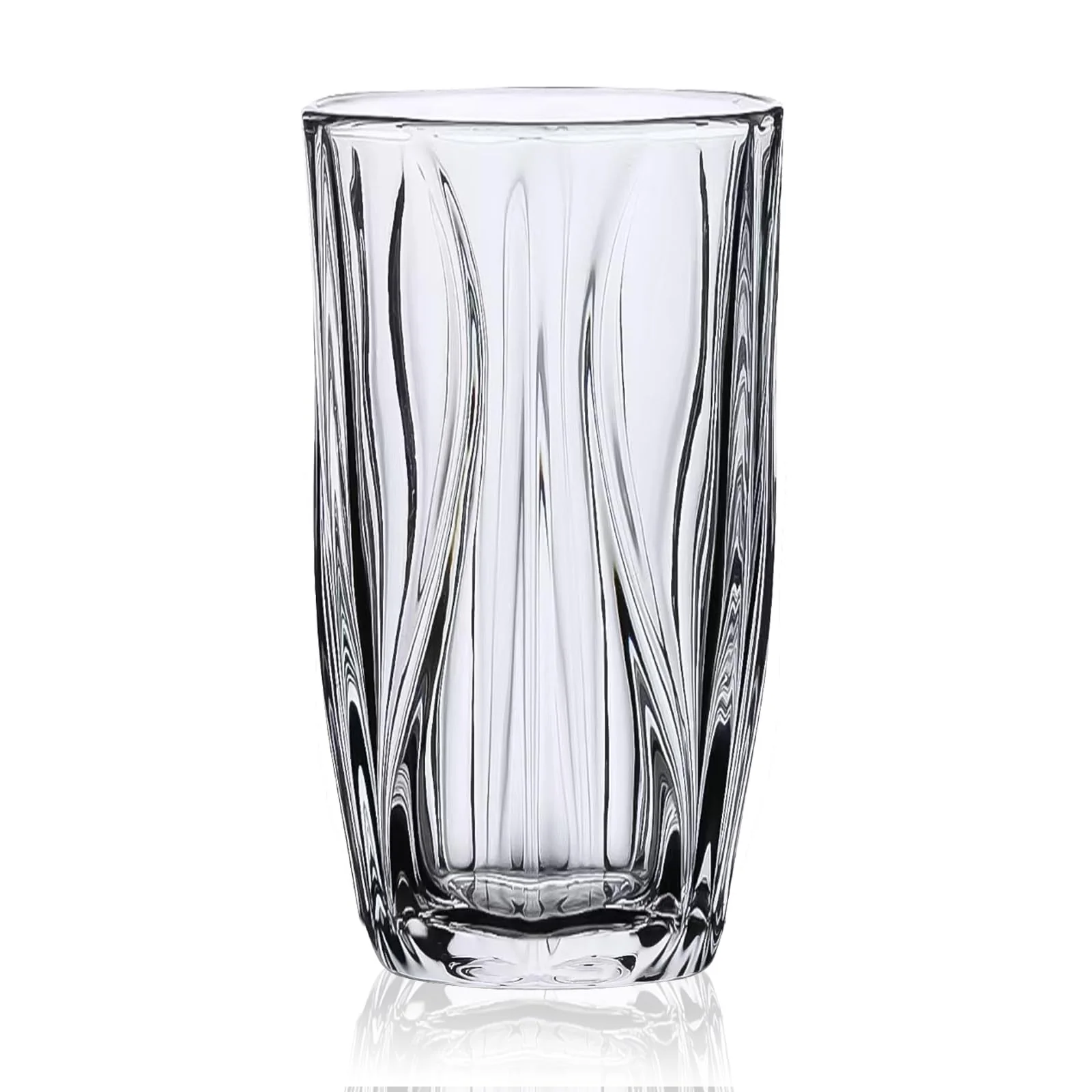 GYRUT 440ML Highball Glasses Set of 4 Drinking Cups for Milk Ice Latte Clear NEW