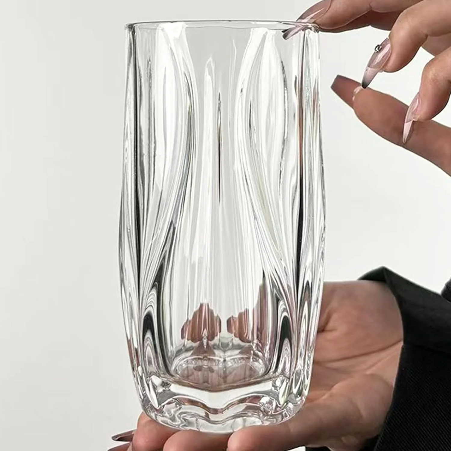 GYRUT 440ML Highball Glasses Set of 4 Drinking Cups for Milk Ice Latte Clear NEW - Image 6