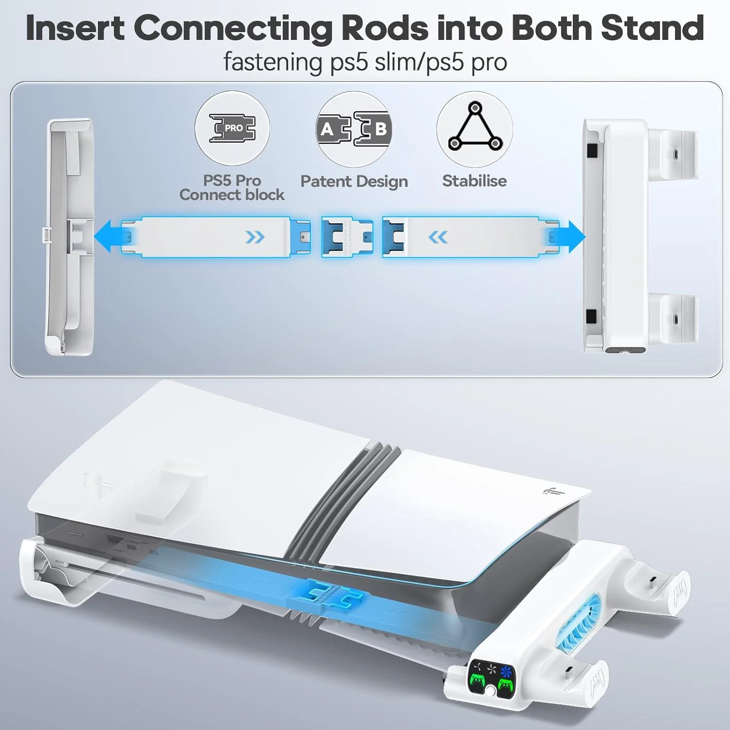 Tokluck Cooling Skin & Protector Sets Stand Station Compatible PS5 Slim DEMO - Image 4
