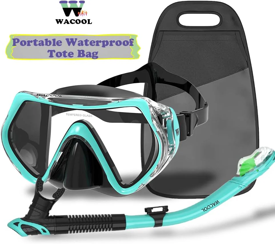 WACOOL Professional Silicone Snorkeling Goggles for Adults in Mgreen Color NEW - Image 7