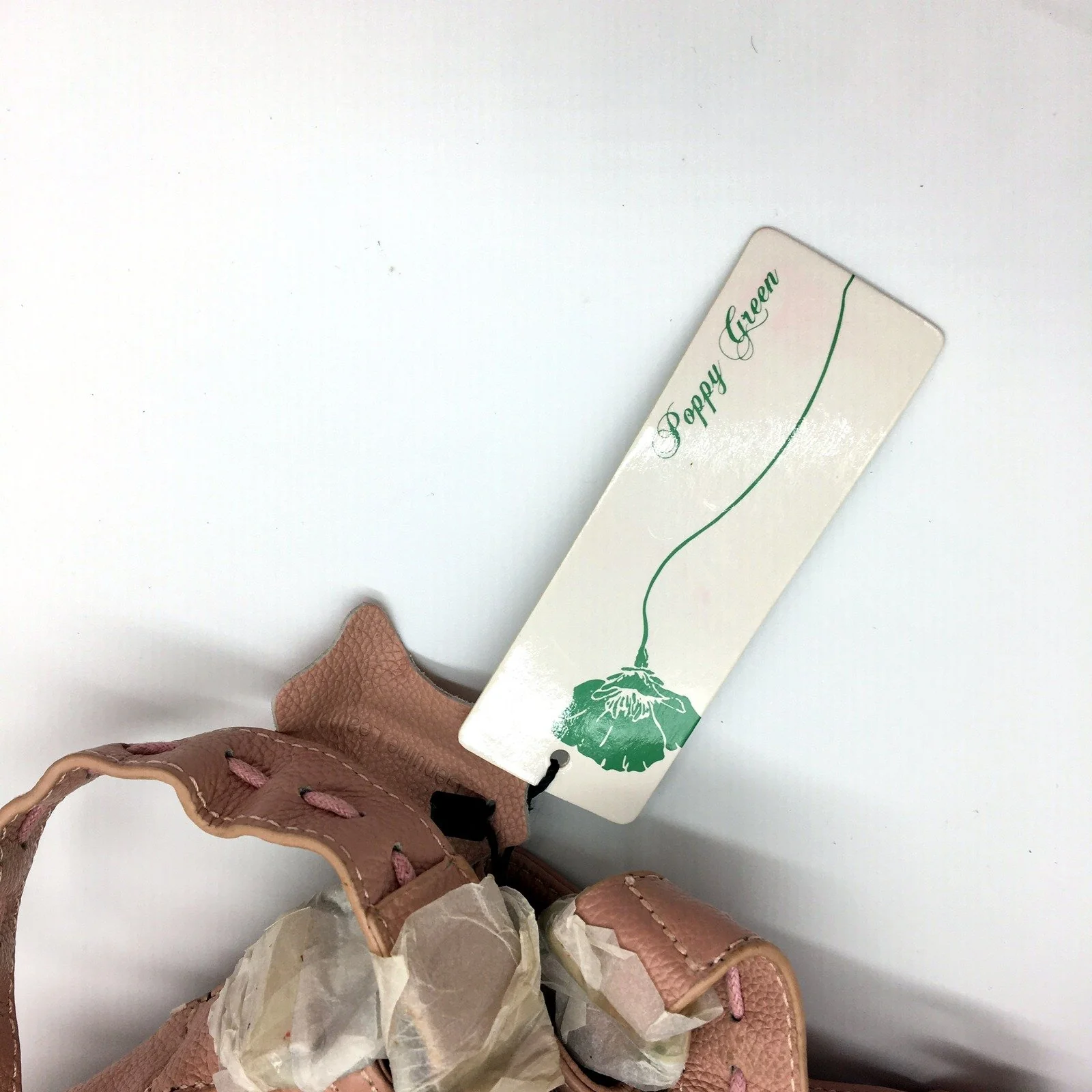 Poppy Green Womens Leather Handbag Tote Bag Purse in Blush Pink NEW - Image 2
