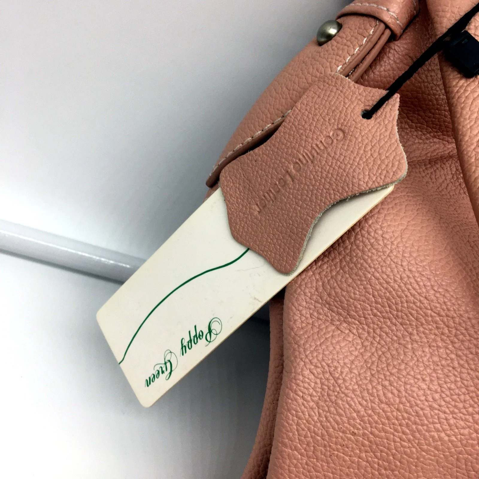 Poppy Green Womens Leather Hobo Handbag Blush Pink Stylish Versatile Bag NEW - Image 3
