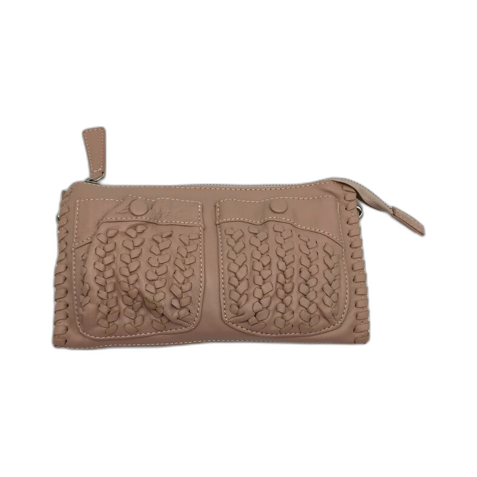 Poppy Green Womens Leather Wristlet Clutch Blush Pink Bag Purse Handbag NEW - Image 2