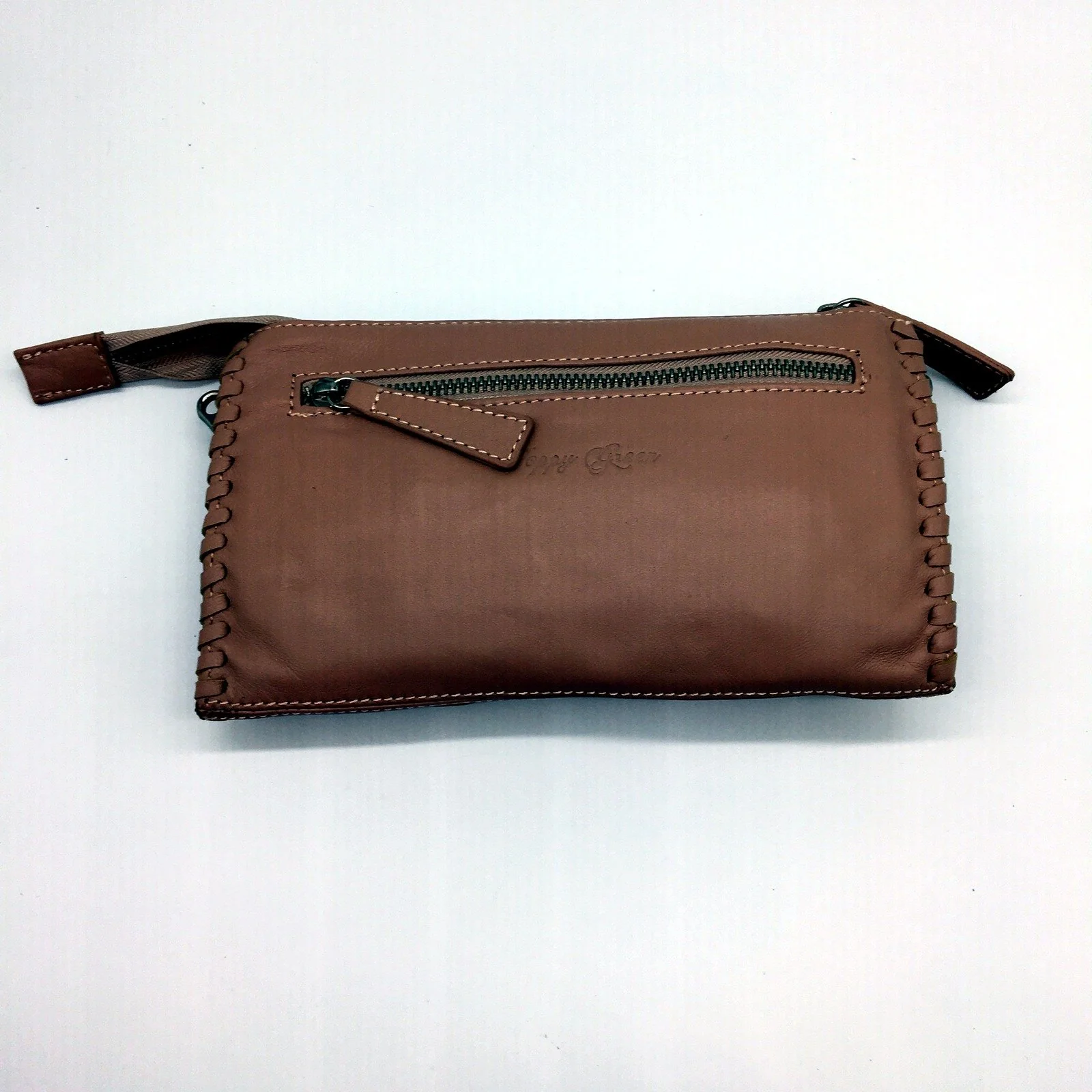 Poppy Green Womens Leather Wristlet Clutch Blush Pink Bag Purse Handbag NEW - Image 3