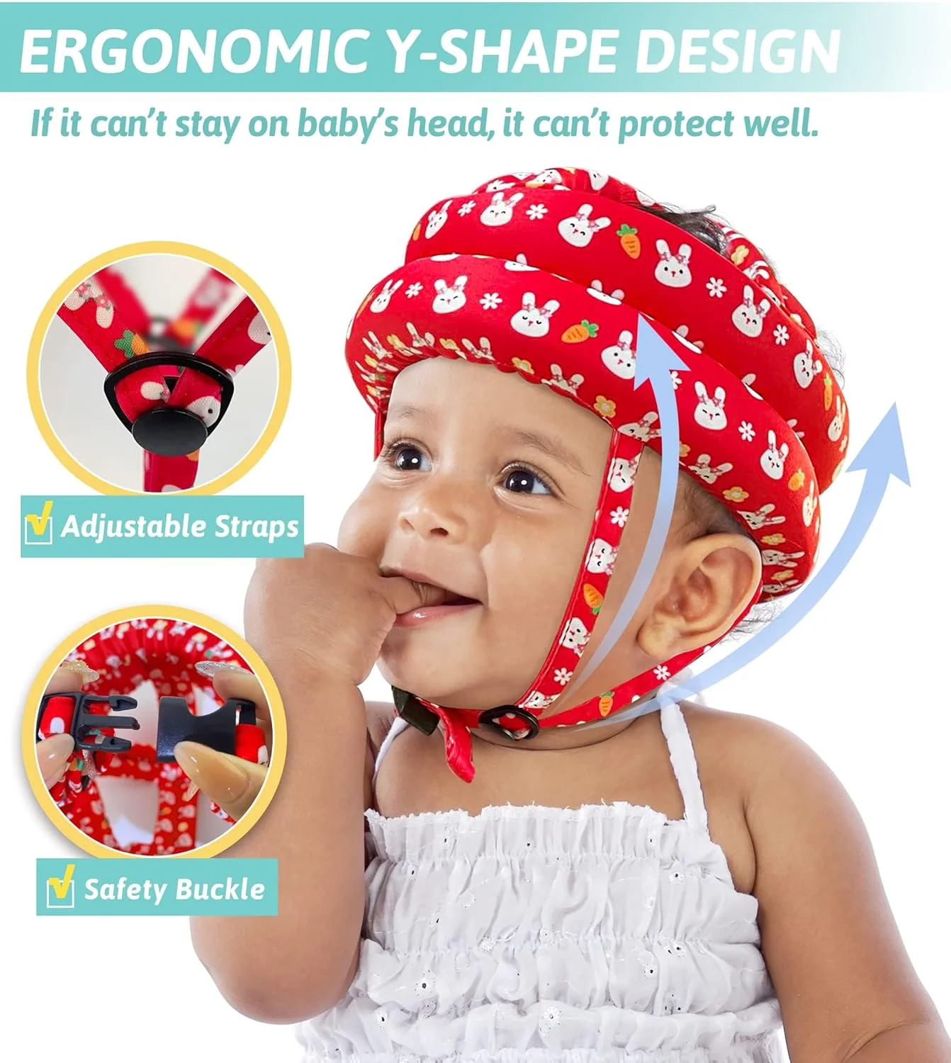 Simply Kids Safety Harnesses Baby Grey Fox & Owl Head Protector Soft 6-24m NEW - Image 4