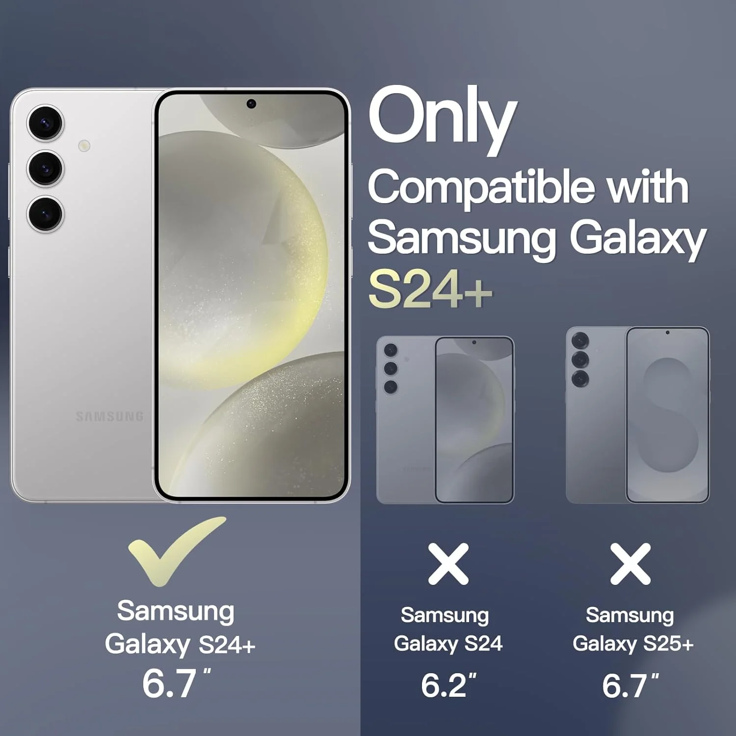 JETech Magnetic Case for Samsung Galaxy S24+ 5G Compatible Silver & Matte NEW - Image 2