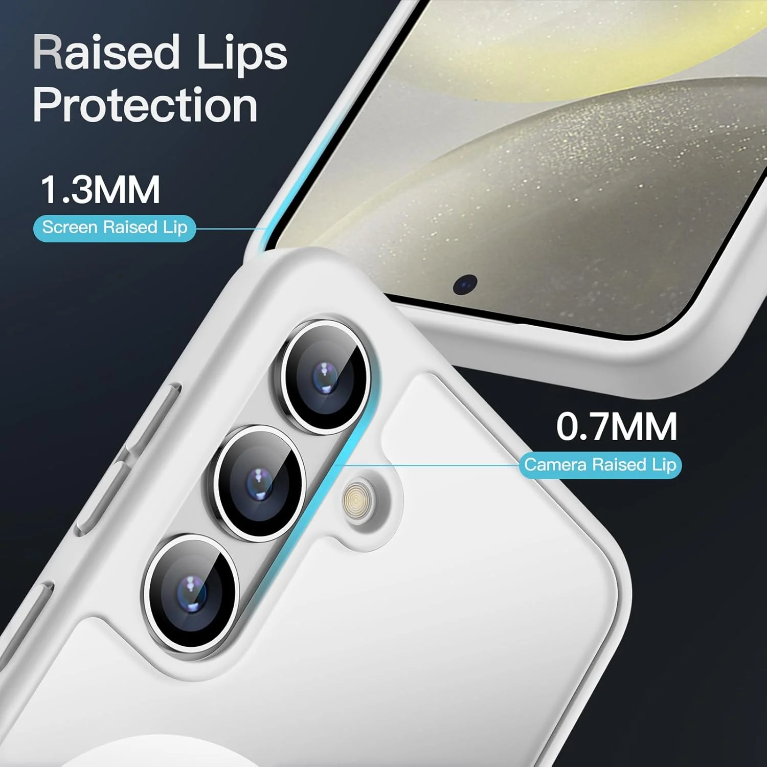 JETech Magnetic Case for Samsung Galaxy S24+ 5G Compatible Silver & Matte NEW - Image 6
