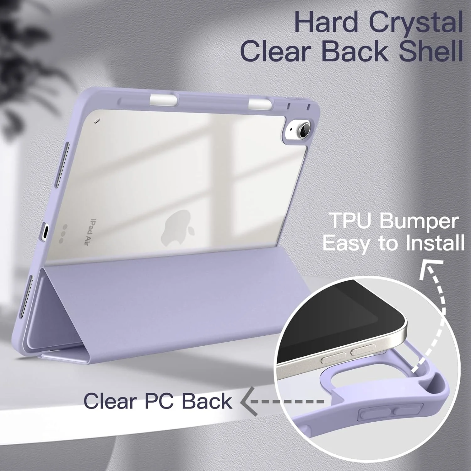 JETech Purple Cases iPad Air 11-Inch Protective Case for Tablet NEW - Image 3