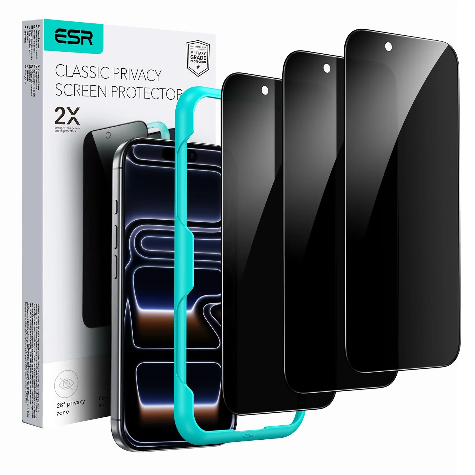 ESR Screen Protectors for iPhone 17 Pro Max Privacy High Clarity 9H Hardness NEW