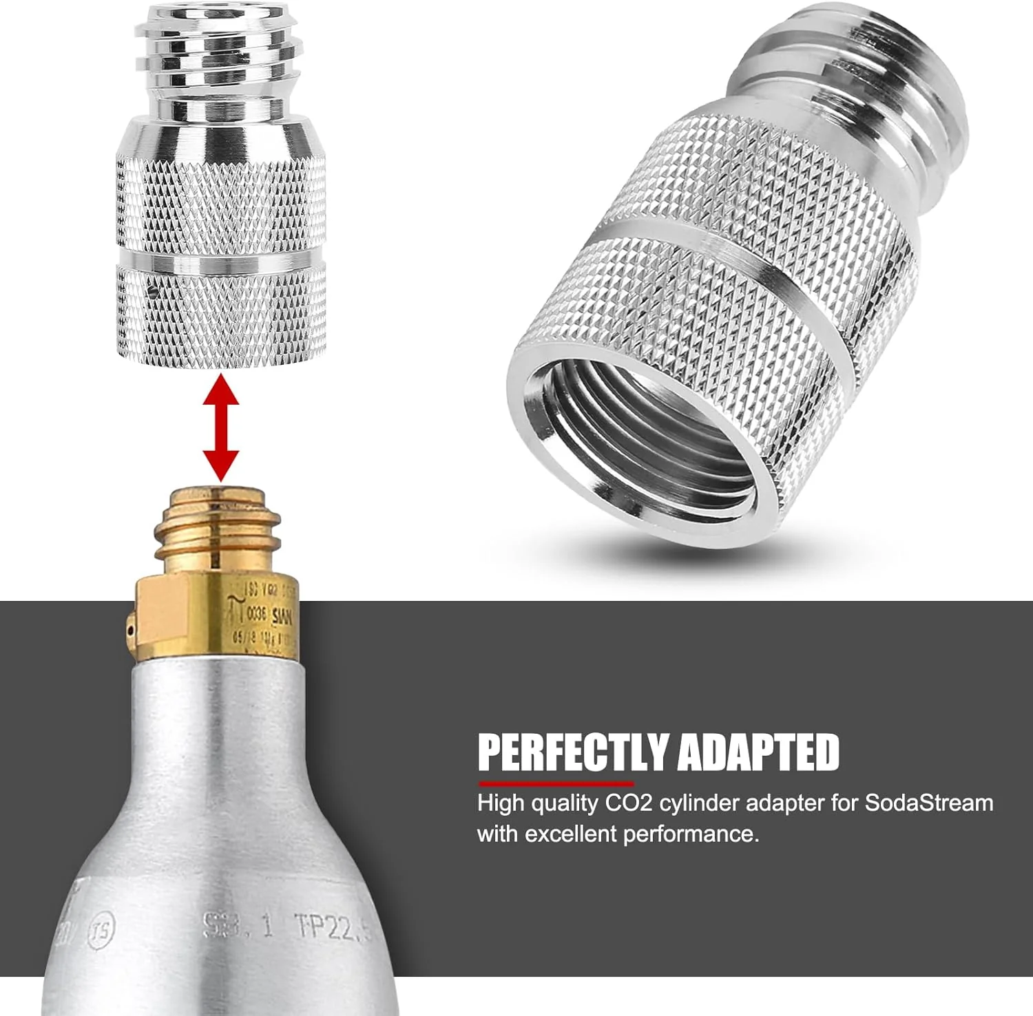 EVTSCAN CO2 Appliance Parts & Accessories Cylinder Adapter for SodaStream NEW - Image 5