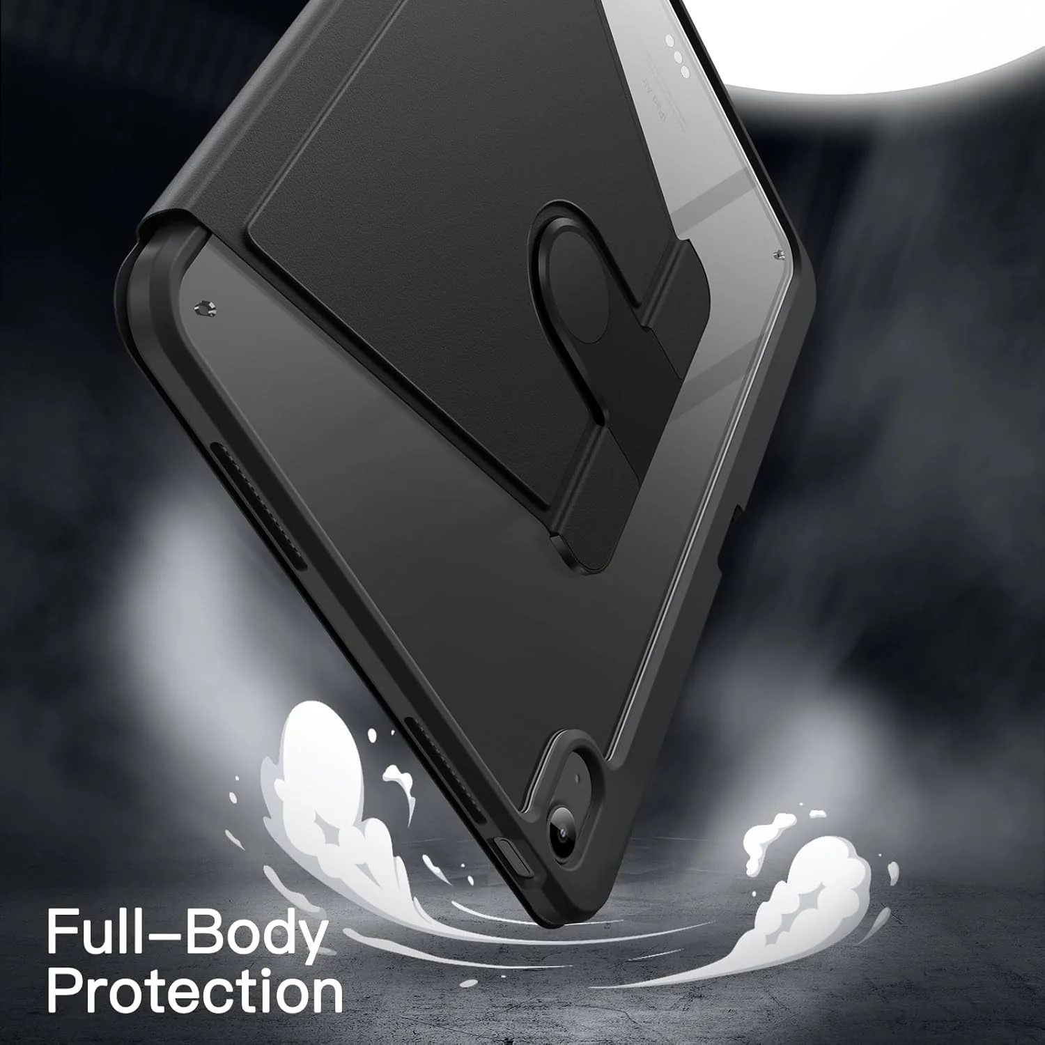 JETech Rotating Cases Protective Case for iPad Air 13-Inch M3/M2 Black Clear NEW - Image 4