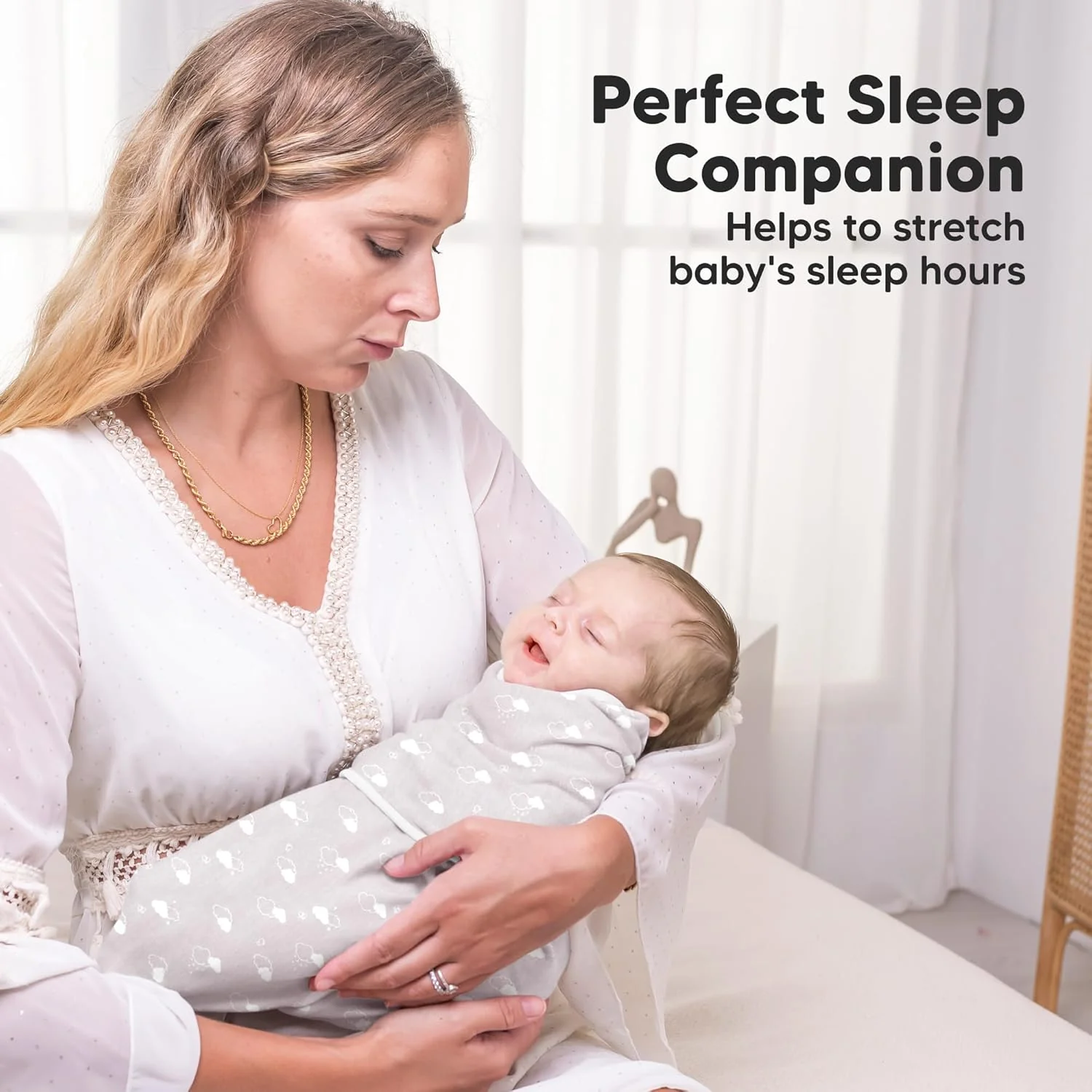 KeaBabies Organic Swaddles Swaddle Zipper Sleep Sacks, One Size, Aspire NEW - Image 9