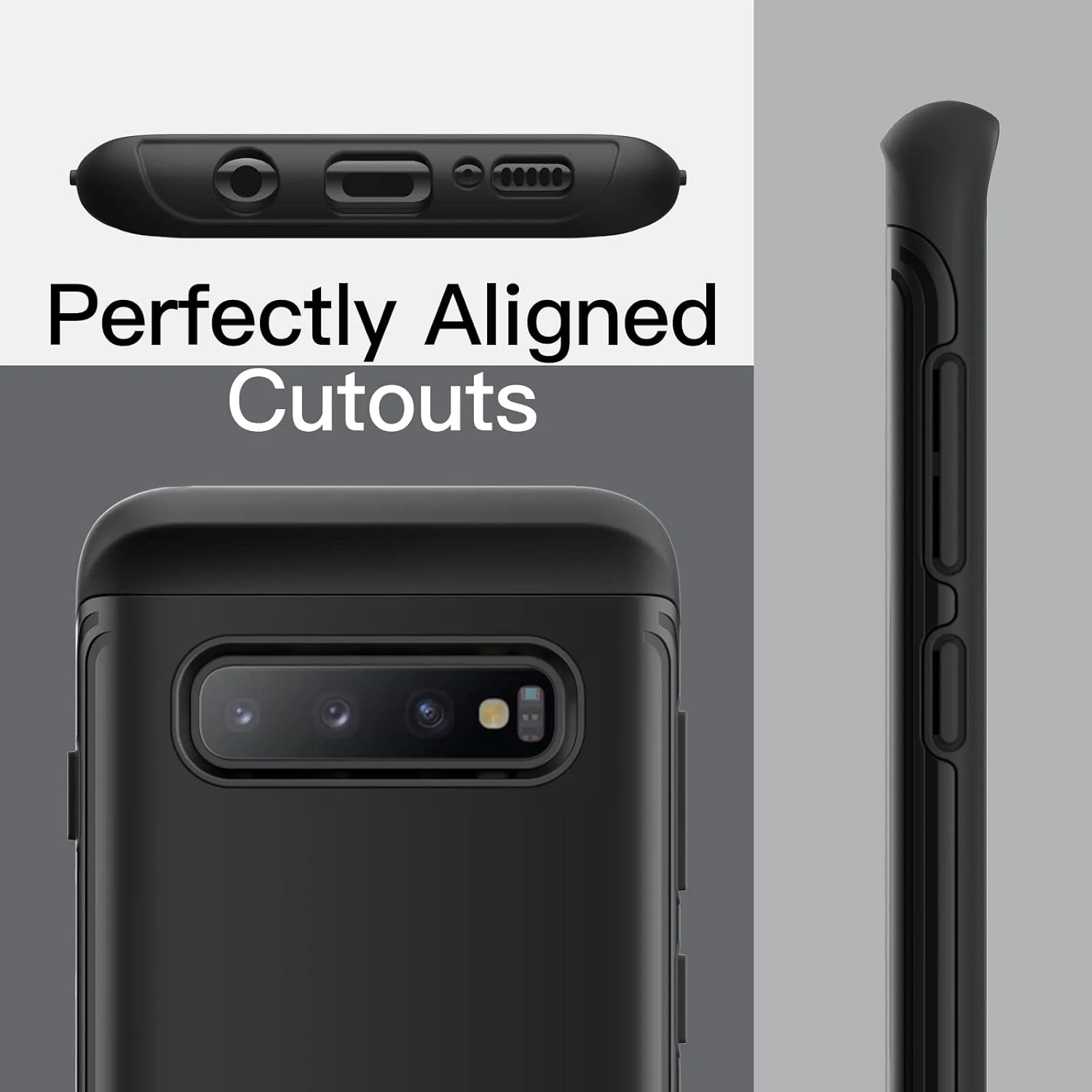JETech Heavy Basic Black Shockproof Case for Samsung Galaxy S10 Dual Layer NEW - Image 6
