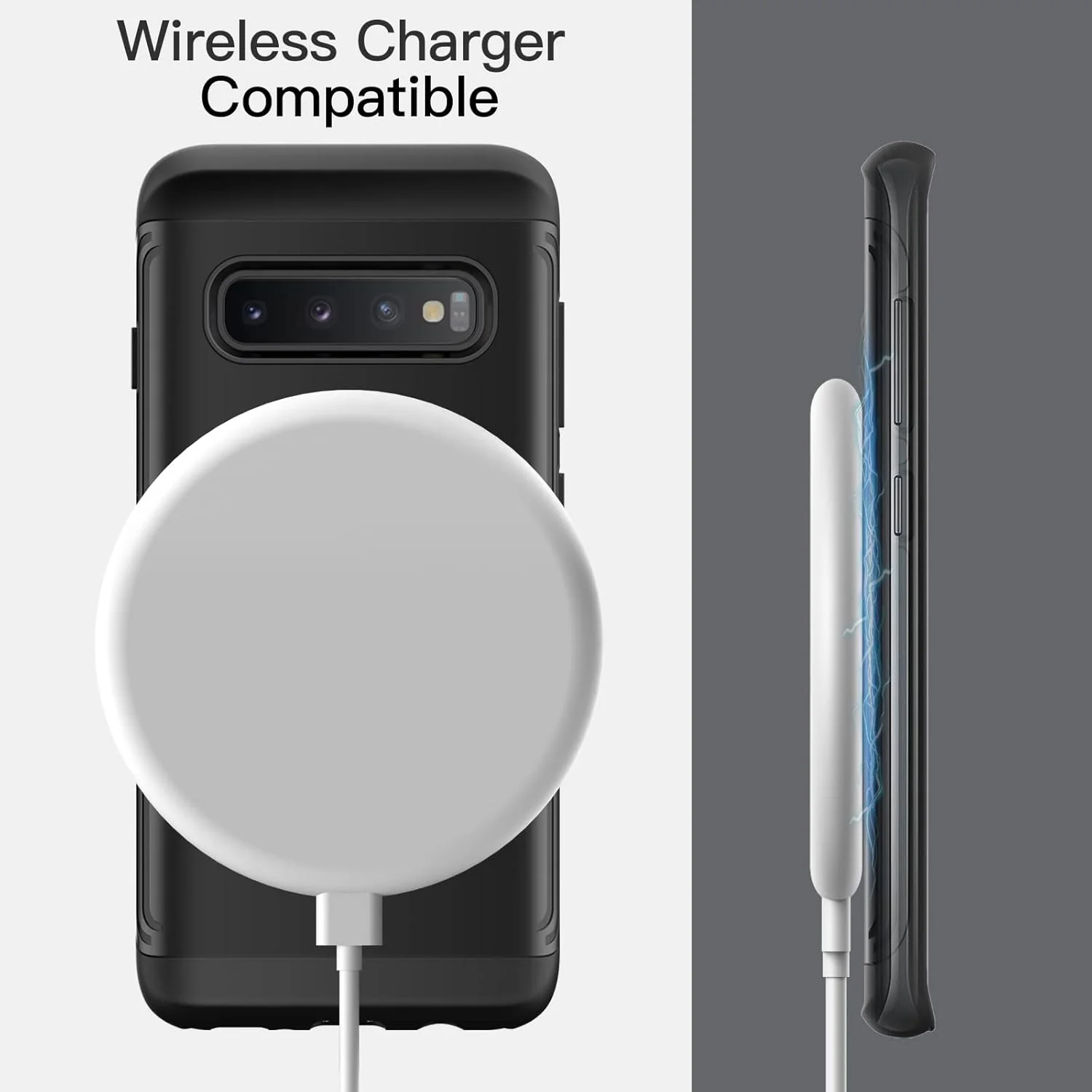 JETech Heavy Basic Black Shockproof Case for Samsung Galaxy S10 Dual Layer NEW - Image 7