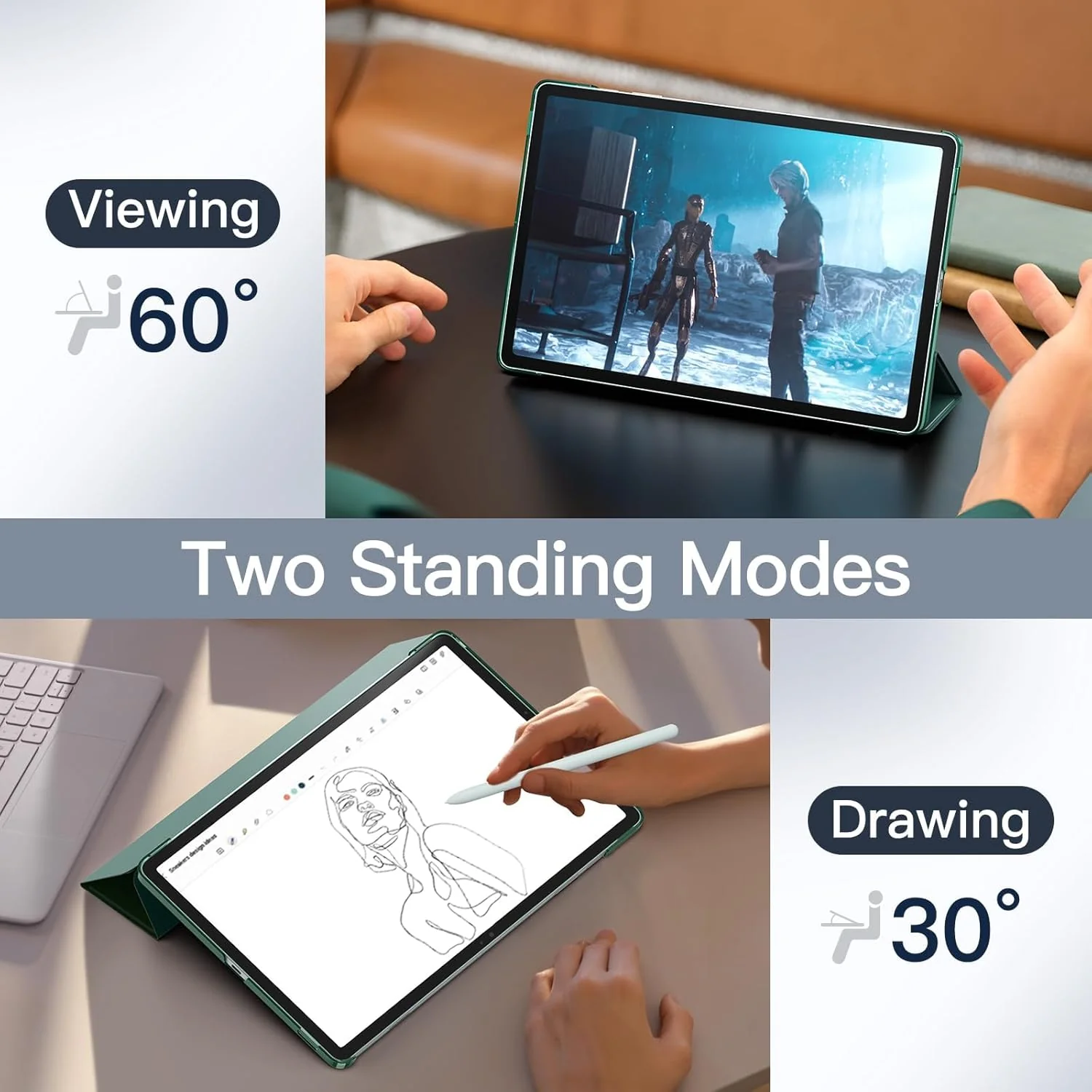 JETech Slim Cases Protective Case for Samsung Galaxy Tab S10 Lite FE S9 NEW - Image 5