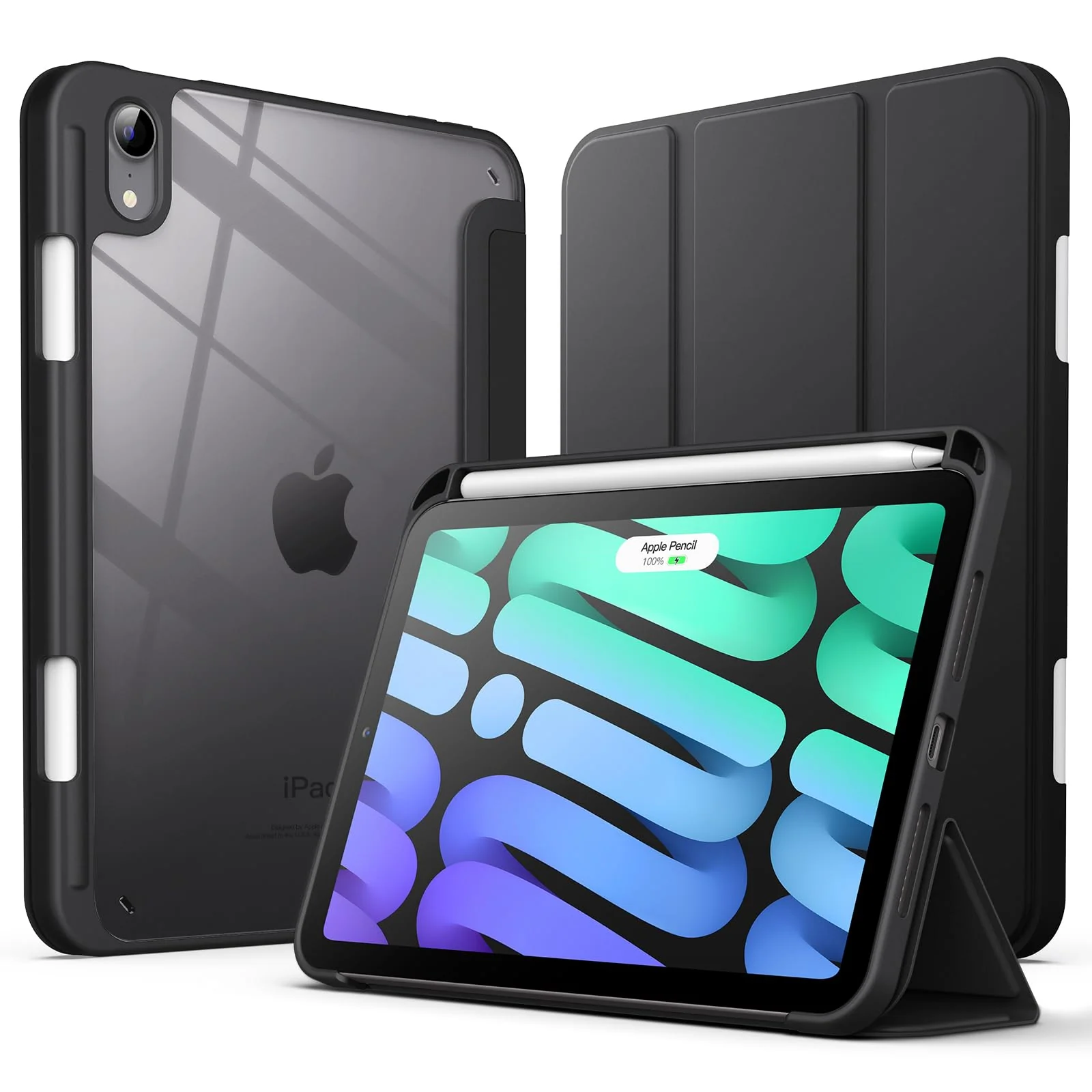 JETech Black Cases iPad mini (A17 Pro, 2024, 7th Gen) / 6 (2021) Protective NEW