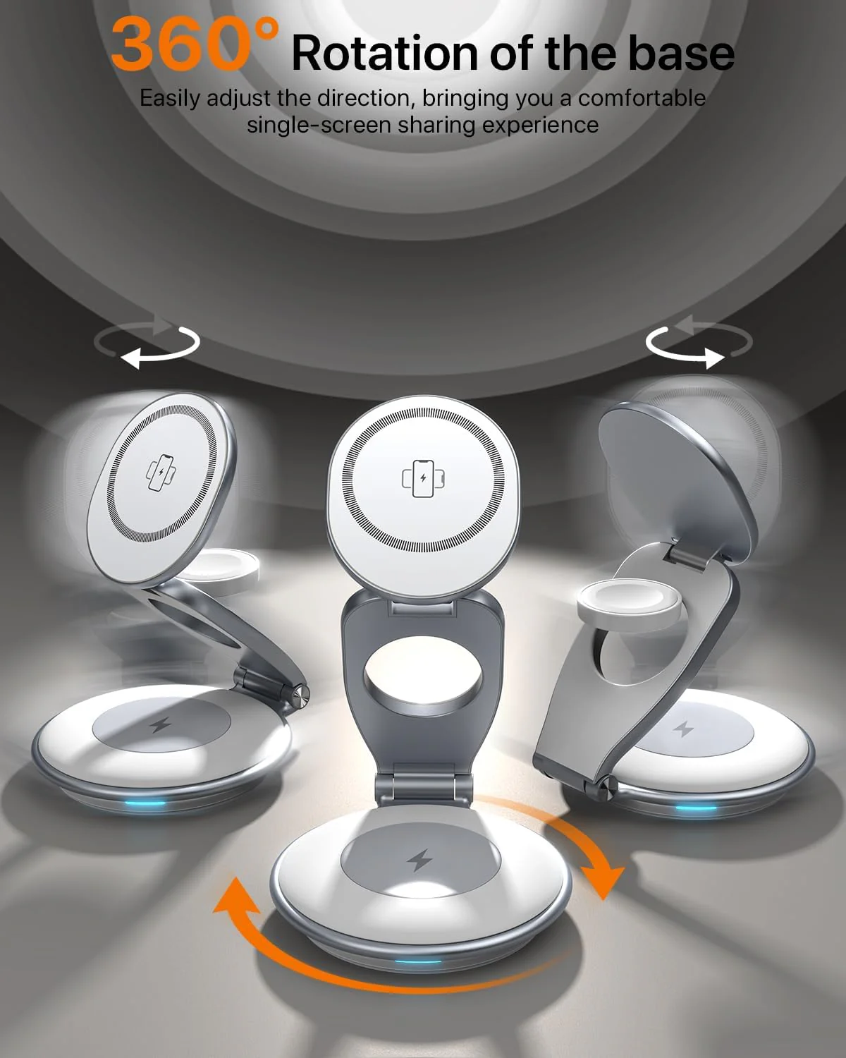 EXW 3-in-1 Wireless Charging Station for Bedside - Induction Chargers DEMO - Image 4