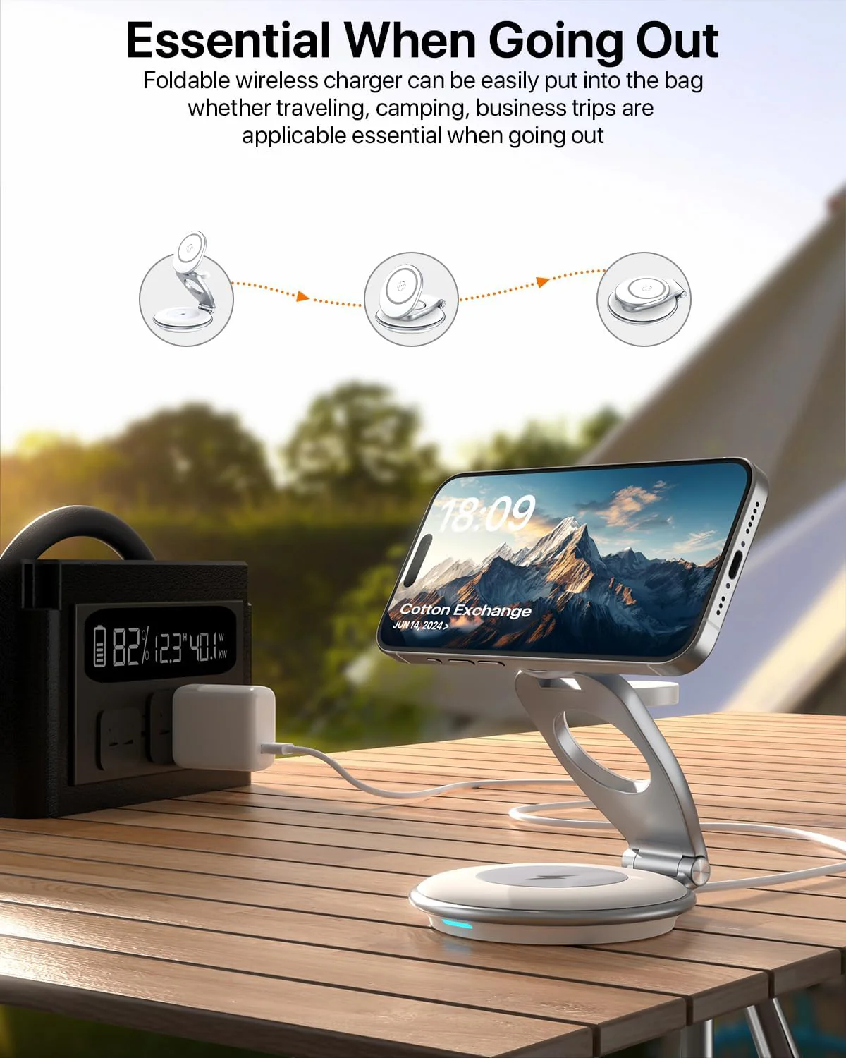 EXW 3-in-1 Wireless Charging Station for Bedside - Induction Chargers DEMO - Image 5