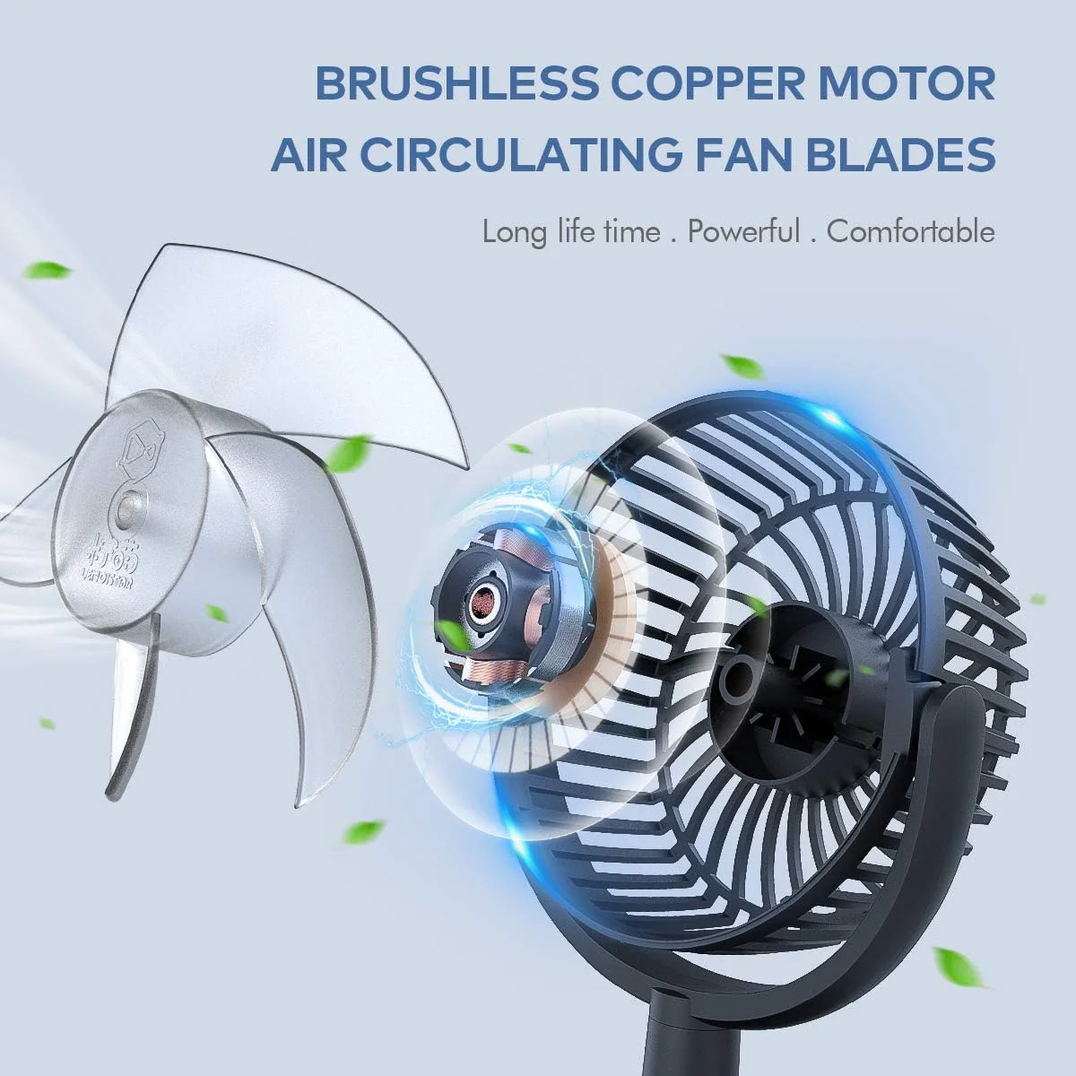 LEMOISTAR Mini USB Fans Desk USB Fan, 4 Speeds, Powerful Desktop Cooling, NEW - Image 6
