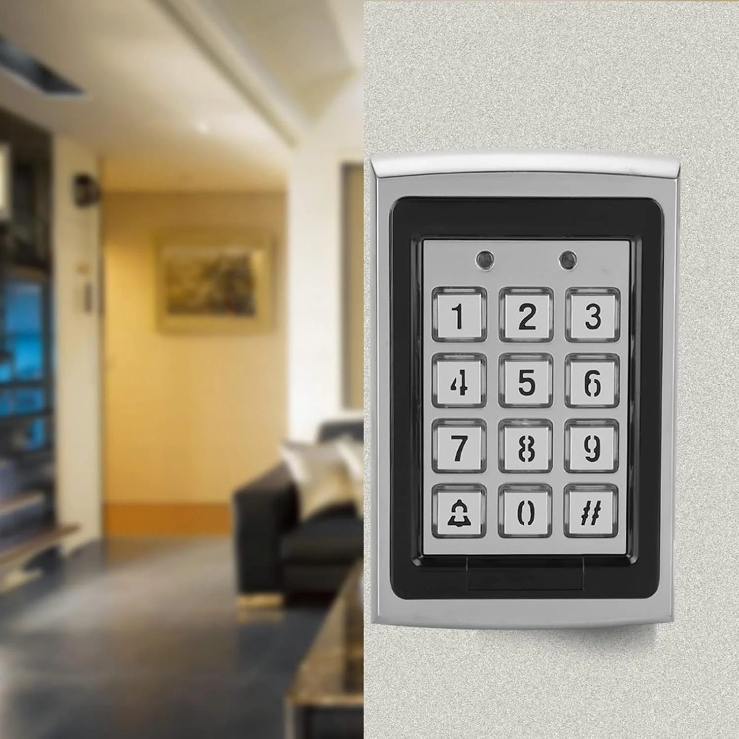 ASHATA Keypad Dummy Cameras Door Access Control Card Reader Silver - Smart NEW - Image 2
