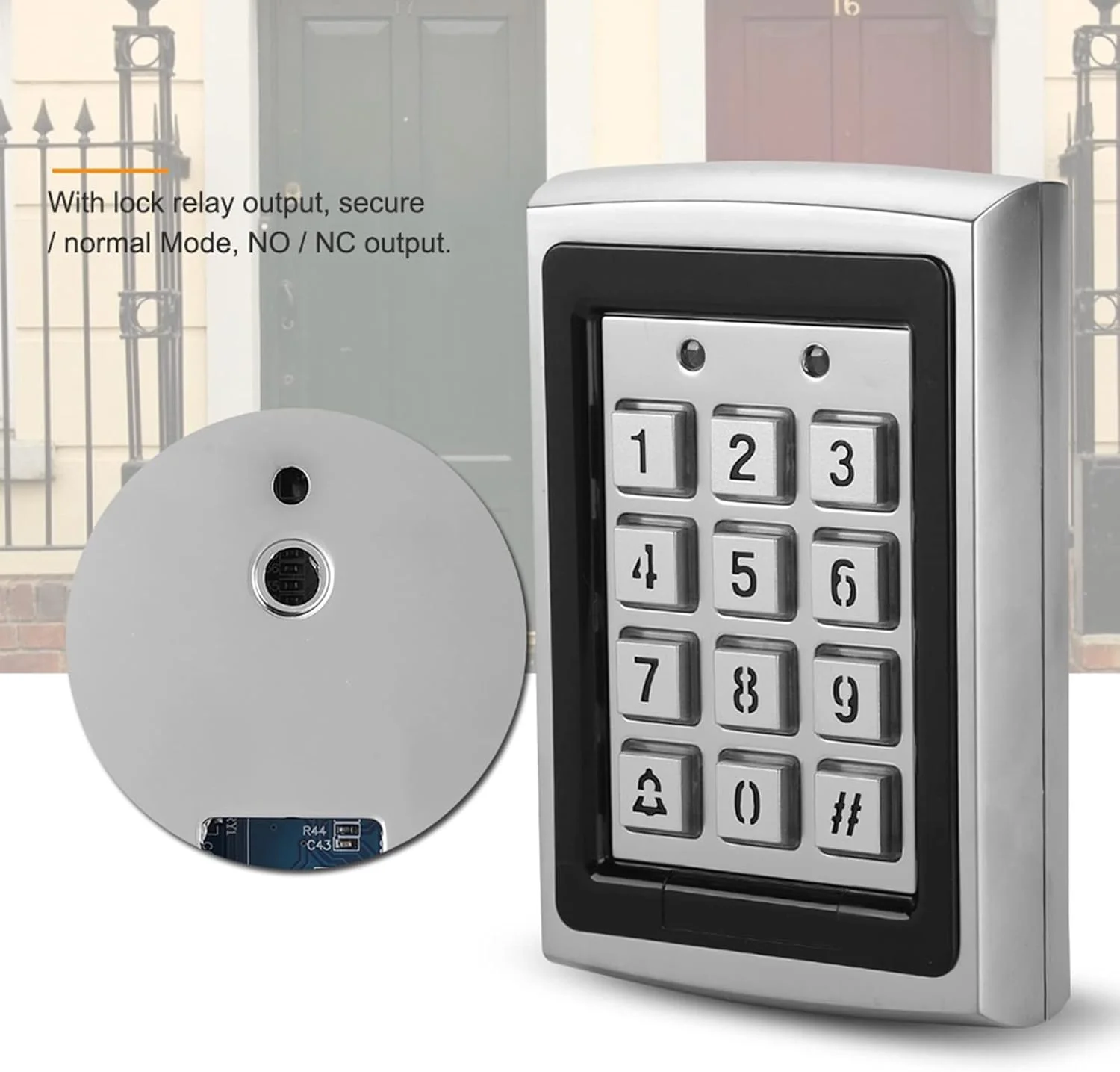 ASHATA Keypad Dummy Cameras Door Access Control Card Reader Silver - Smart NEW - Image 3