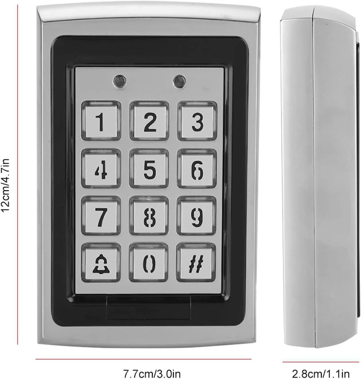 ASHATA Keypad Dummy Cameras Door Access Control Card Reader Silver - Smart NEW - Image 7