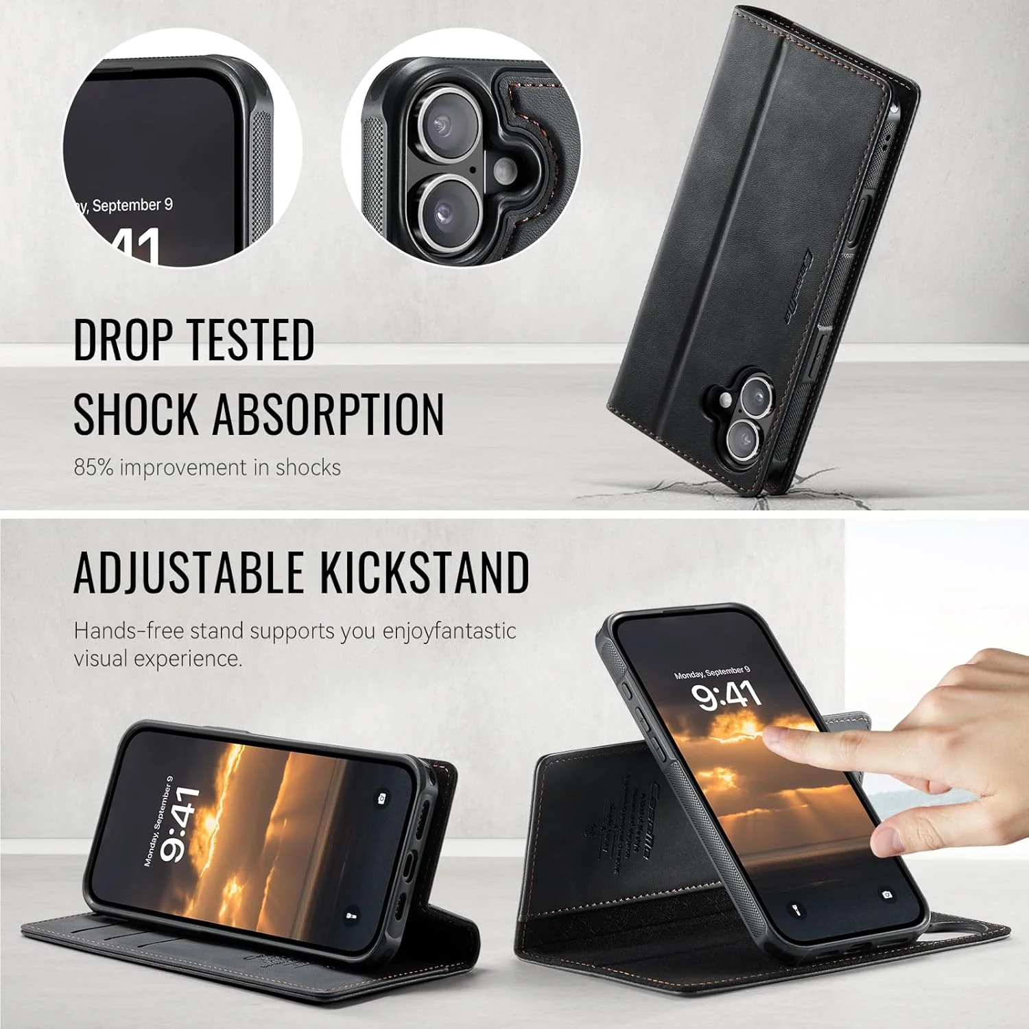 ELEPIK Removable Flip & Wallet Cases Magnetic Wallet Flip & Cases with Card NEW - Image 4
