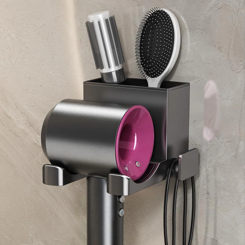 Charming Life Holders & Dispensers Hair Dryer Holder Wall Mounted Bathroom NEW