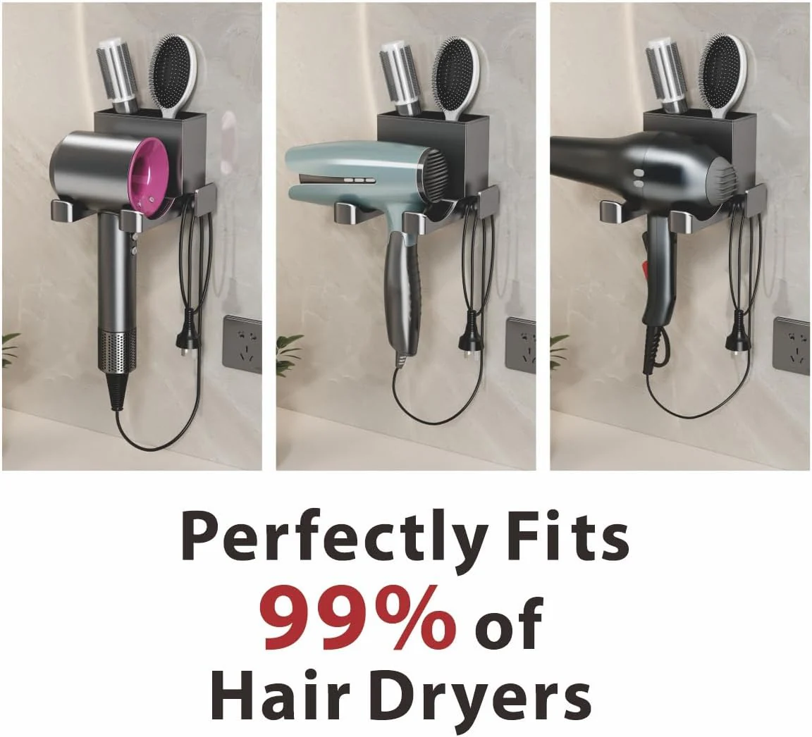 Charming Life Holders & Dispensers Hair Dryer Holder Wall Mounted Bathroom NEW - Image 3