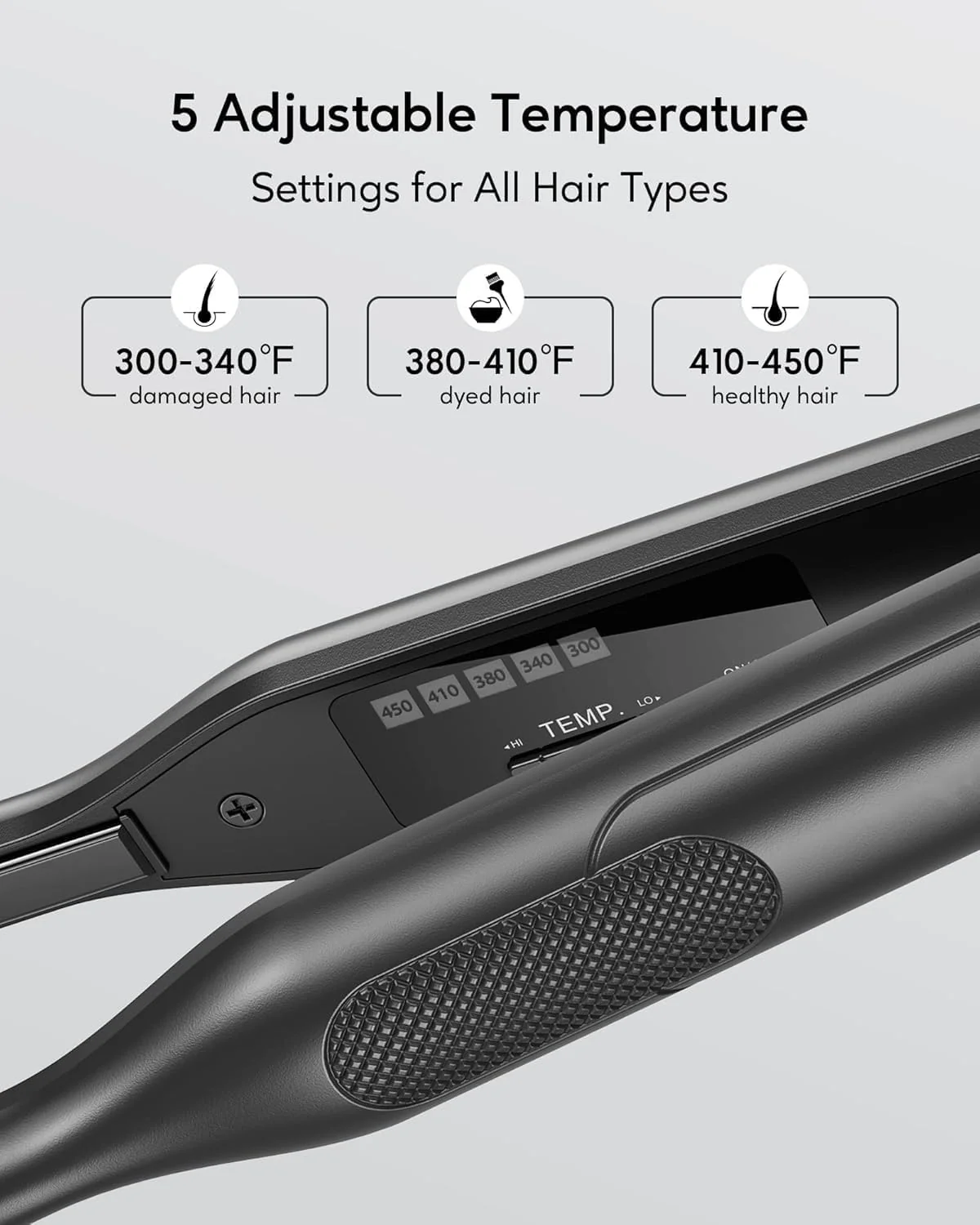 Telfun Hair Straighteners Tourmaline Flat Iron for Short Pixie Cut Black NEW - Image 6