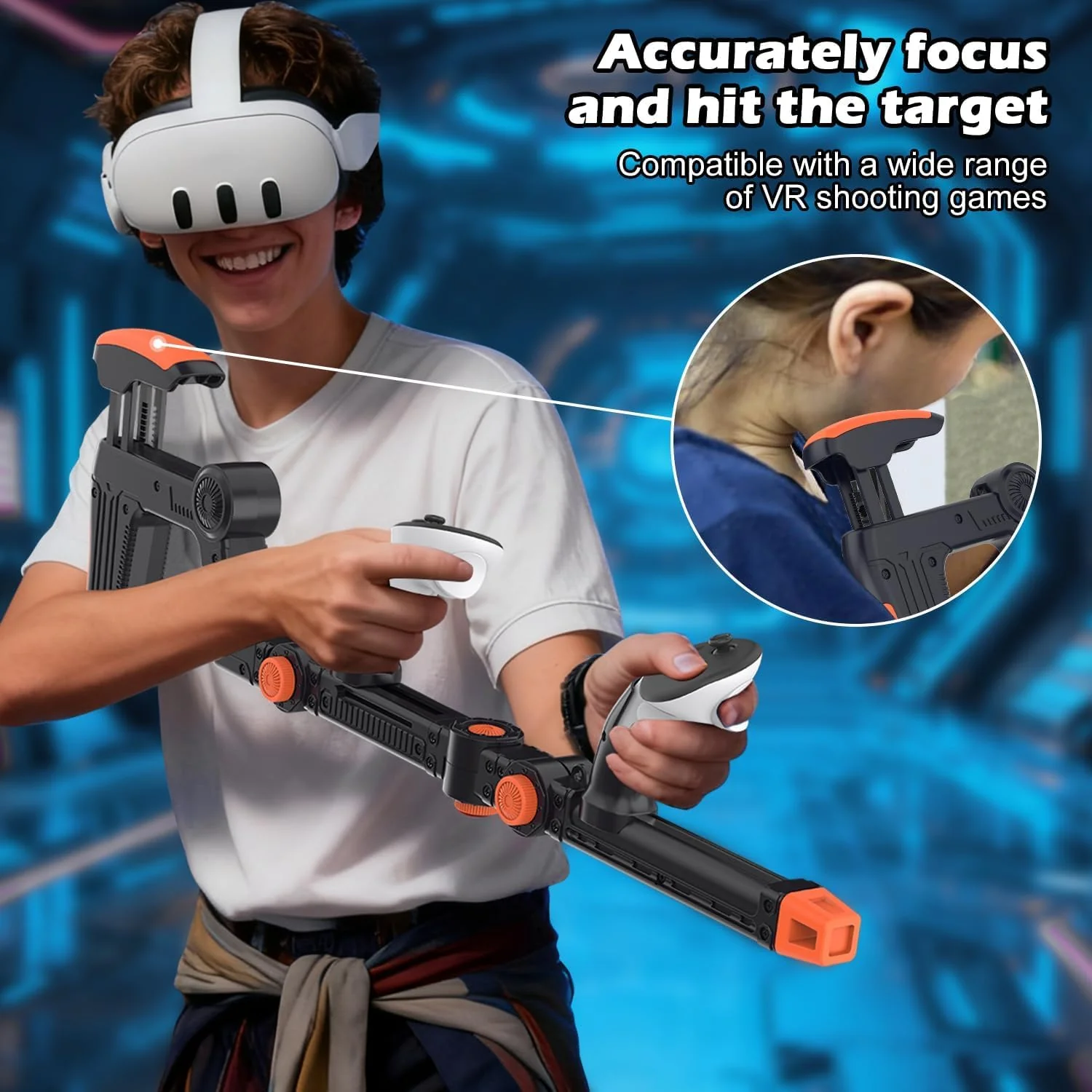 Merhamery Virtual Reality Gunstock Adjustable Shoulder Strap Meta Quest 3/3S NEW - Image 5