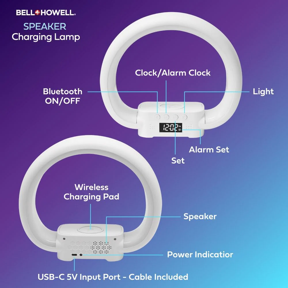 Bell+Howell Color Alarm Clocks Changing Alarm Clock with Wireless Charging DEMO - Image 8