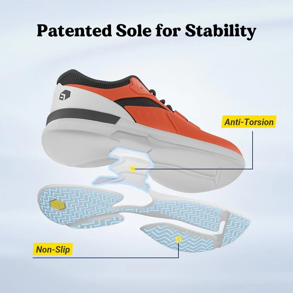 FitVille Comfortable Orange Tennis Shoes with Arch Support Mens WIDE US 13 NEW - Image 5