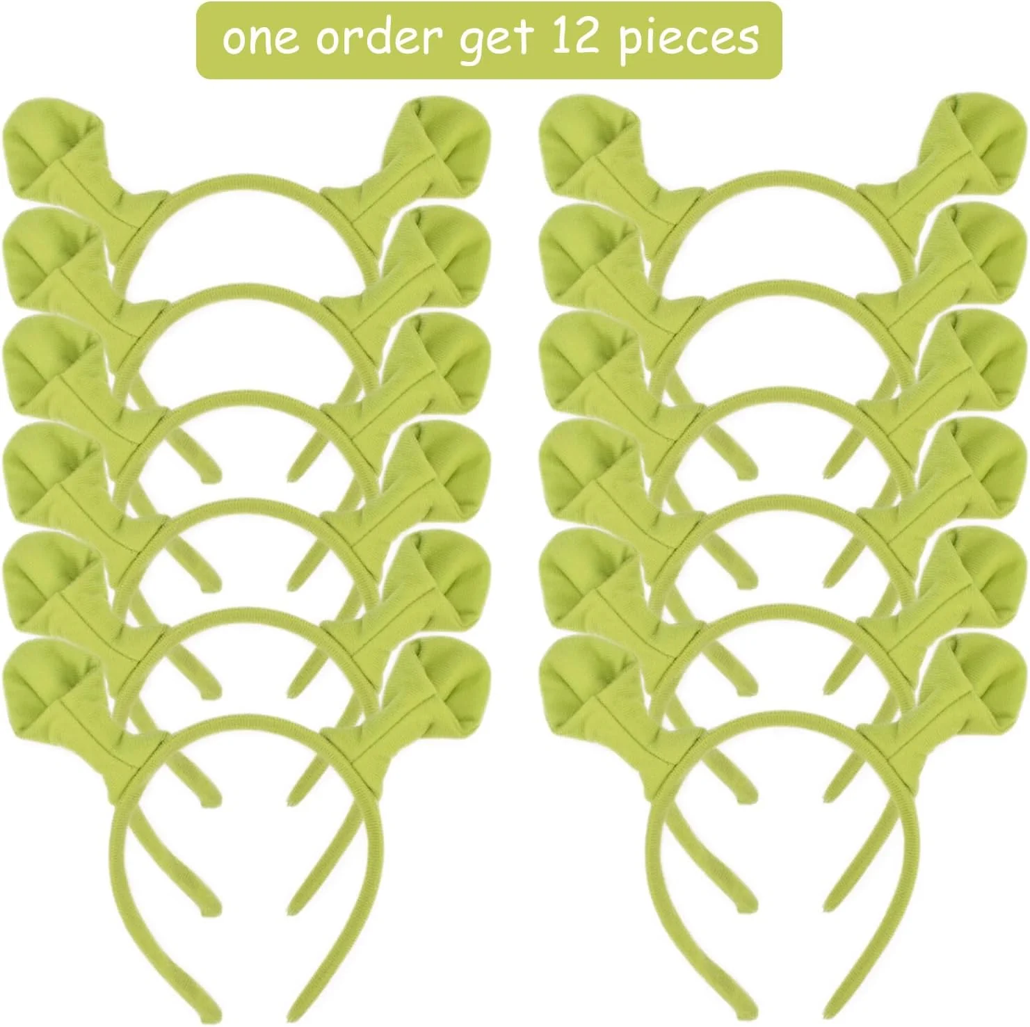 HODRME Kids Headwear Ogre Ears Headbands, 12 Pcs Cartoon Theme Party NEW - Image 4