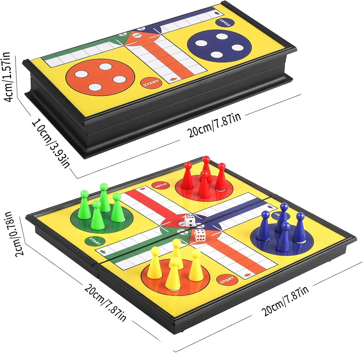 ZUNIPLEX Magnetic Board Games Foldable Flying Chess Dice Board Game for DEMO - Image 4