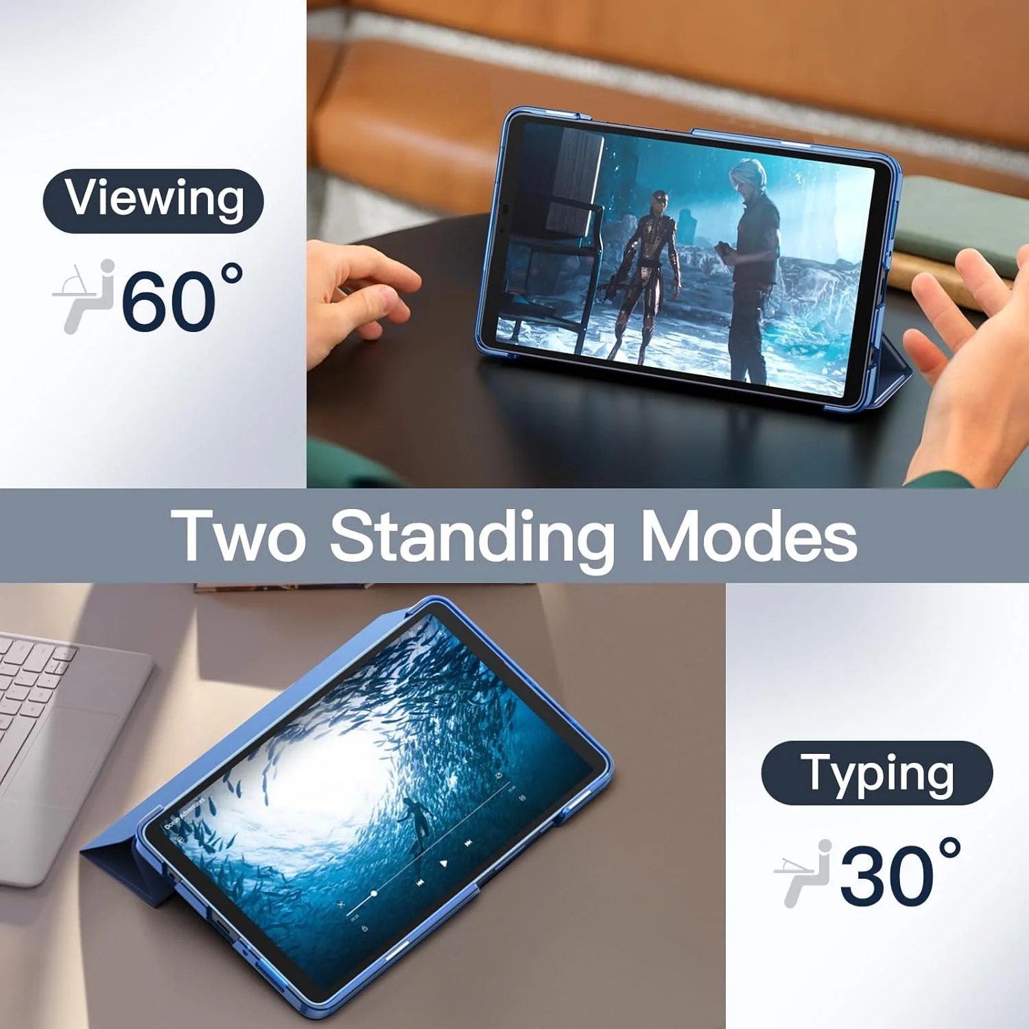 JETech Slim Cases Translucent Navy Protective Case Samsung Galaxy Tab A11/A9 NEW - Image 5