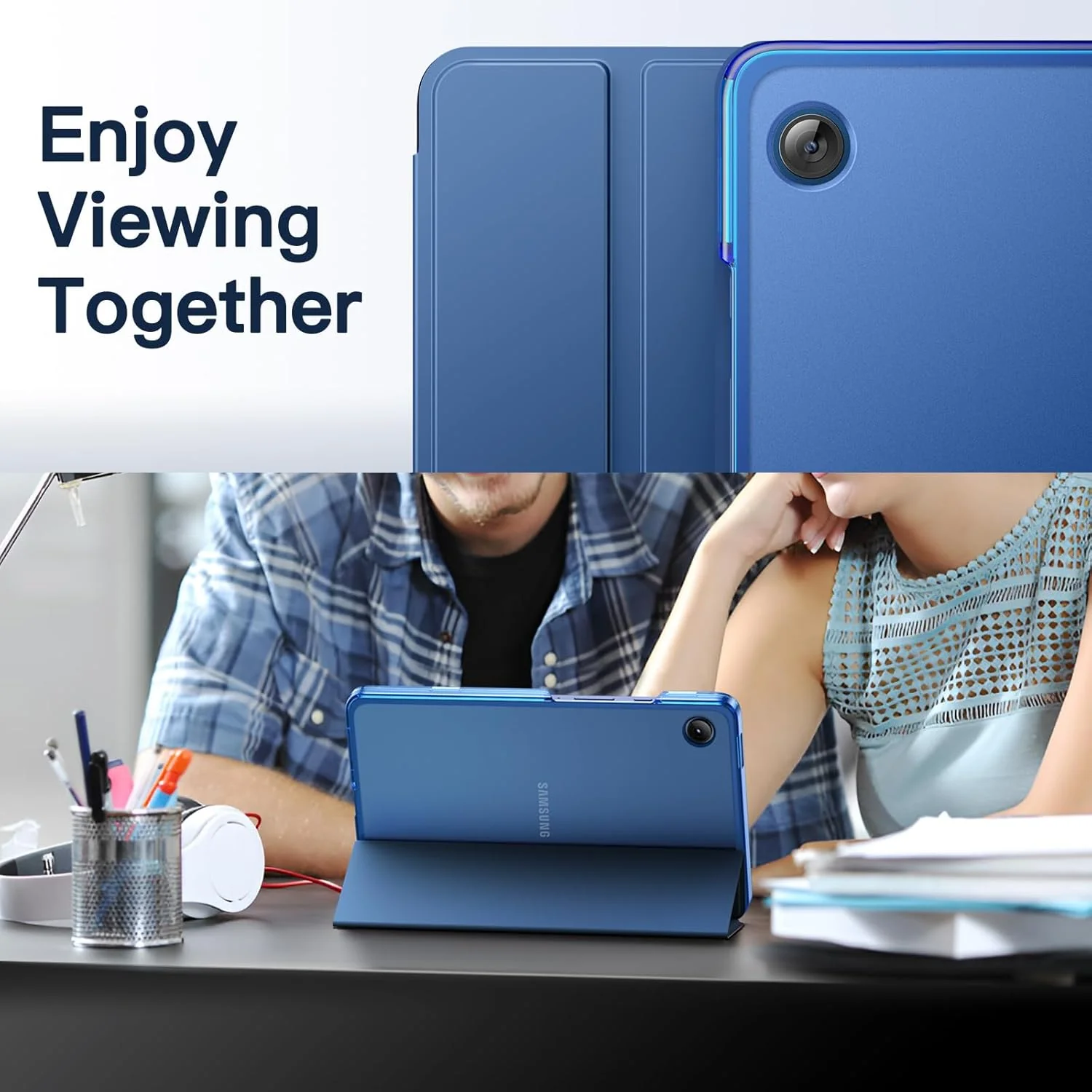 JETech Slim Cases Translucent Navy Protective Case Samsung Galaxy Tab A11/A9 NEW - Image 7
