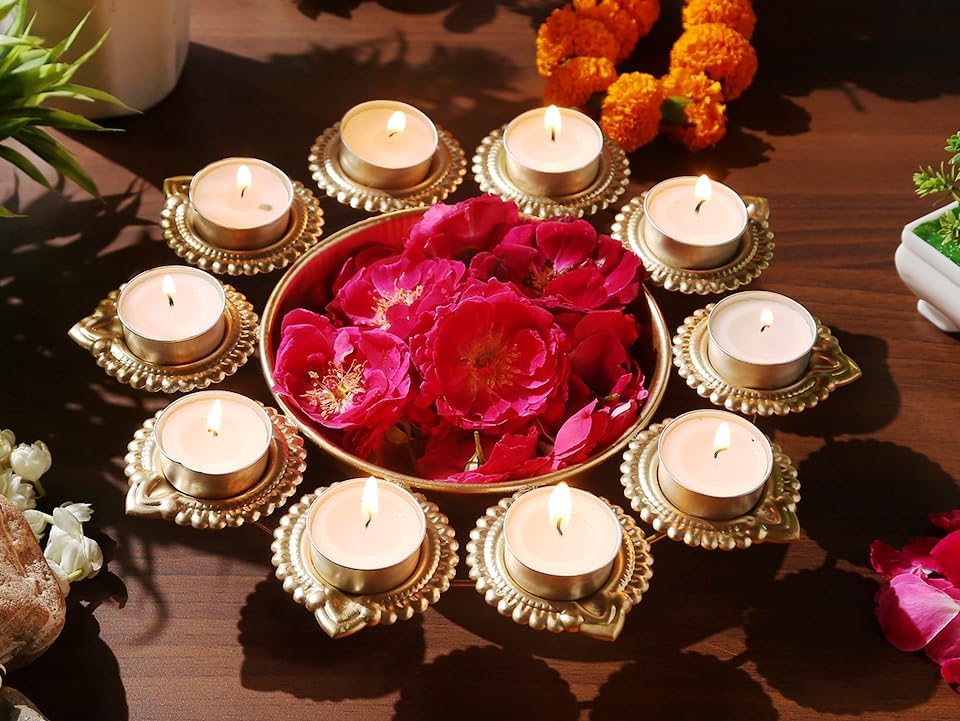 R Ayurveda Religious & Spiritual Items Copper Decorative Metal Diya NEW - Image 7