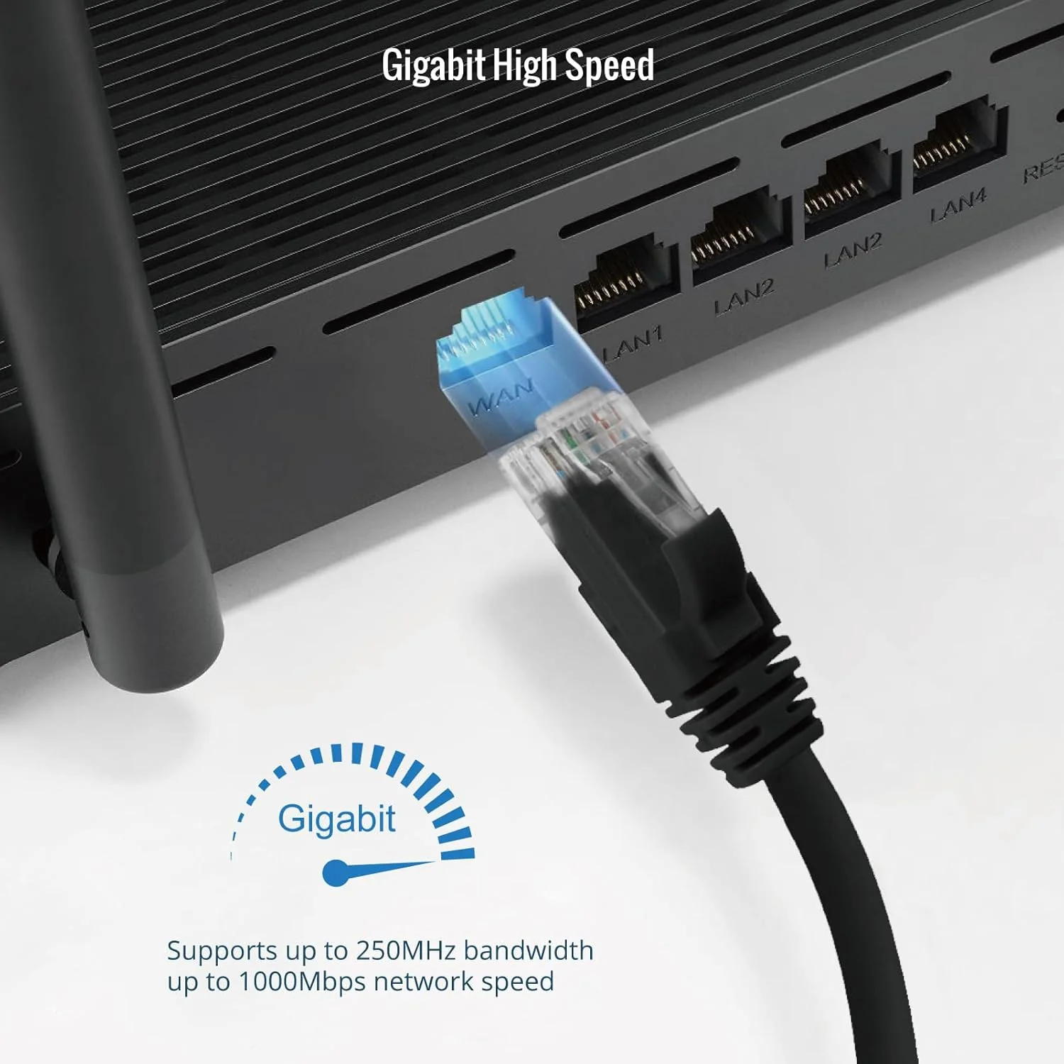 Tecmojo Cat Cat 6 Cables 6 Ethernet Cable Pack - Gigabit LAN RJ45 Copper NEW - Image 4