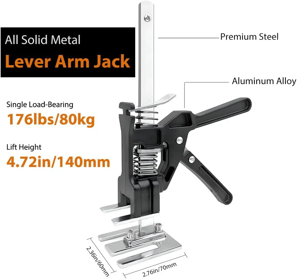 Black Automotive Tools Hand Wall Tile Lift Jack Furniture Saving Arm NEW - Image 4