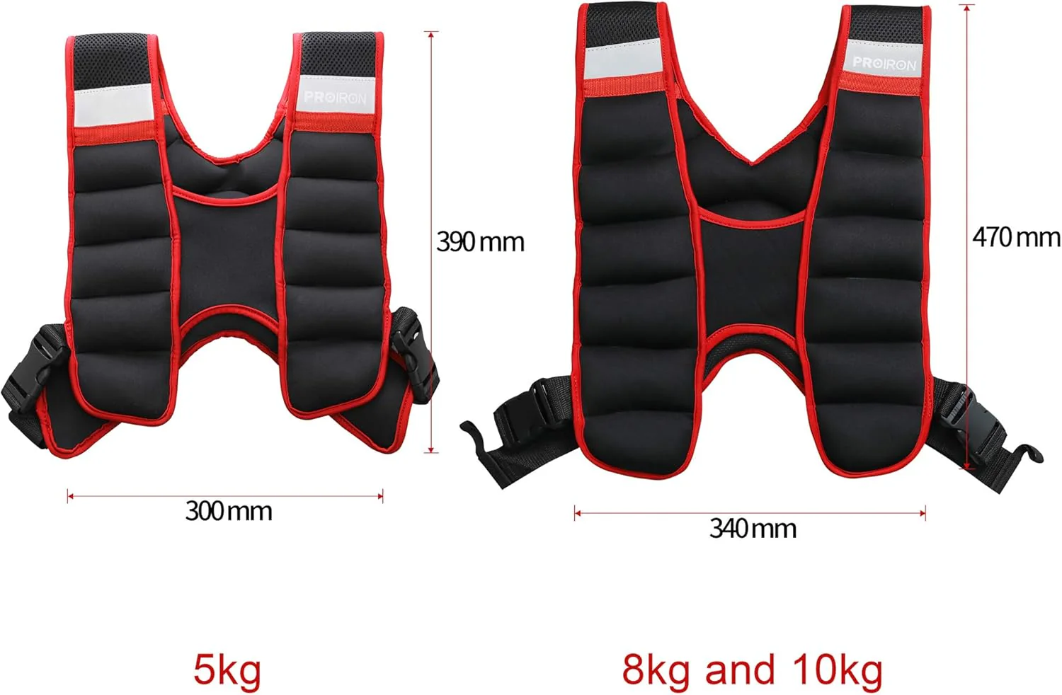 PROIRON 5kg Weight Vests Weighted Vest, One Size Comfortable Neoprene NEW - Image 9