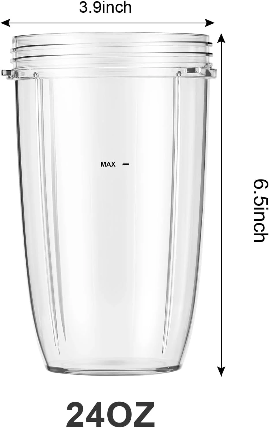 24oz Blenders Cups with Flip-Top To-Go-Lids Fit for NutriBullet Grey NEW - Image 3