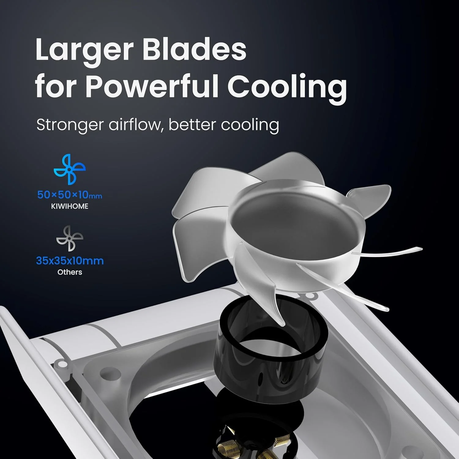 KIWIHOME Quiet Cooler Fan with Auto Speed Console Accessories Fits PS5 2020 NEW - Image 3