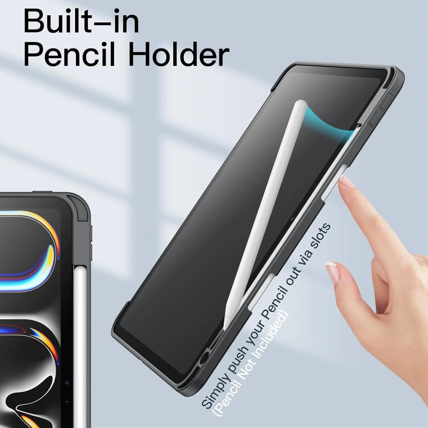 JETech Space Tablet Cases Gray Tablet Case for iPad Pro 11-Inch 5th & 6th NEW - Image 5