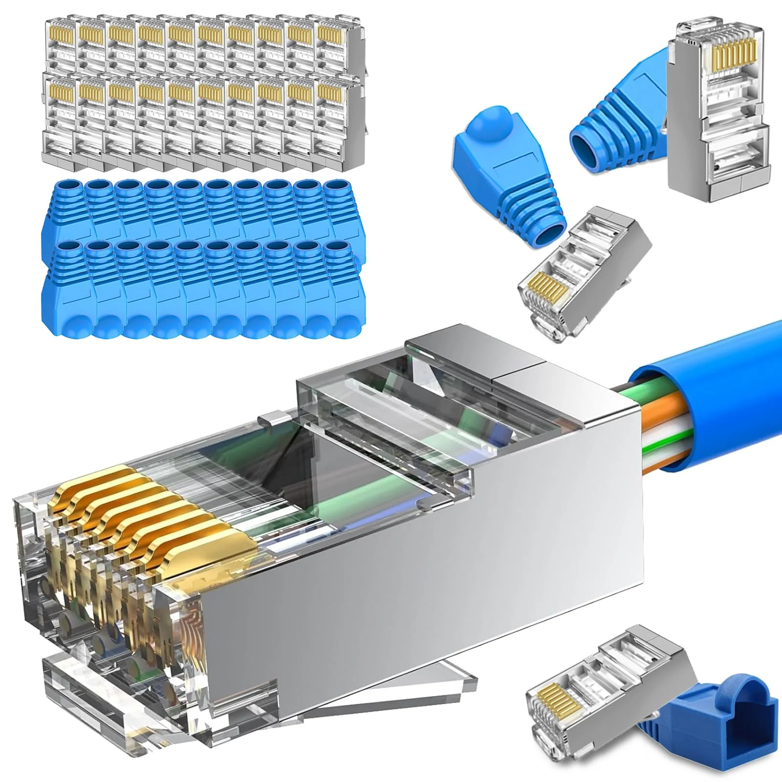 Shielded Cat Cables & Accessories 6 Ethernet Cables with RJ45 Connector DEMO